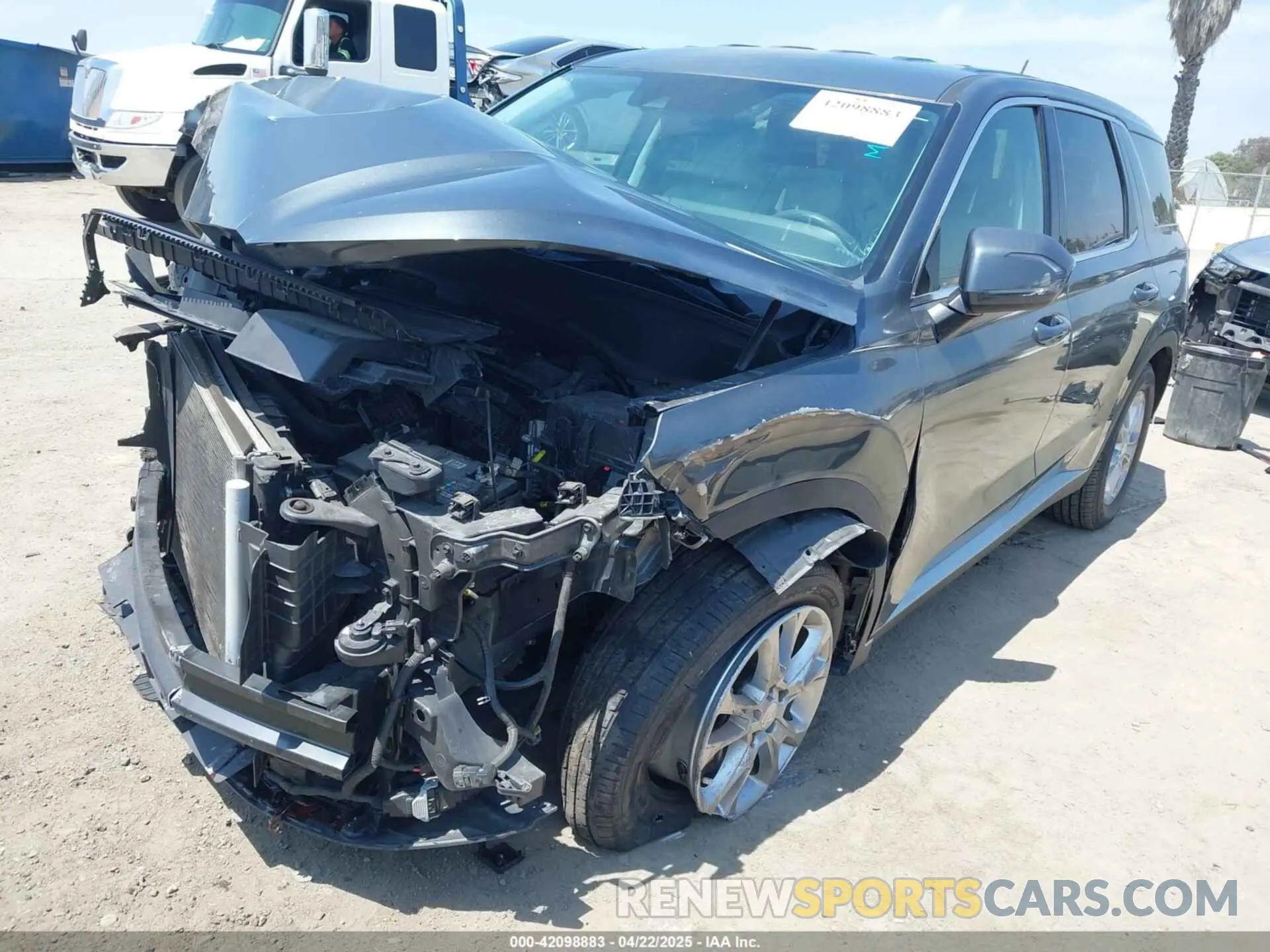 2 Photograph of a damaged car KM8R14HE2NU483403 HYUNDAI PALISADE 2022