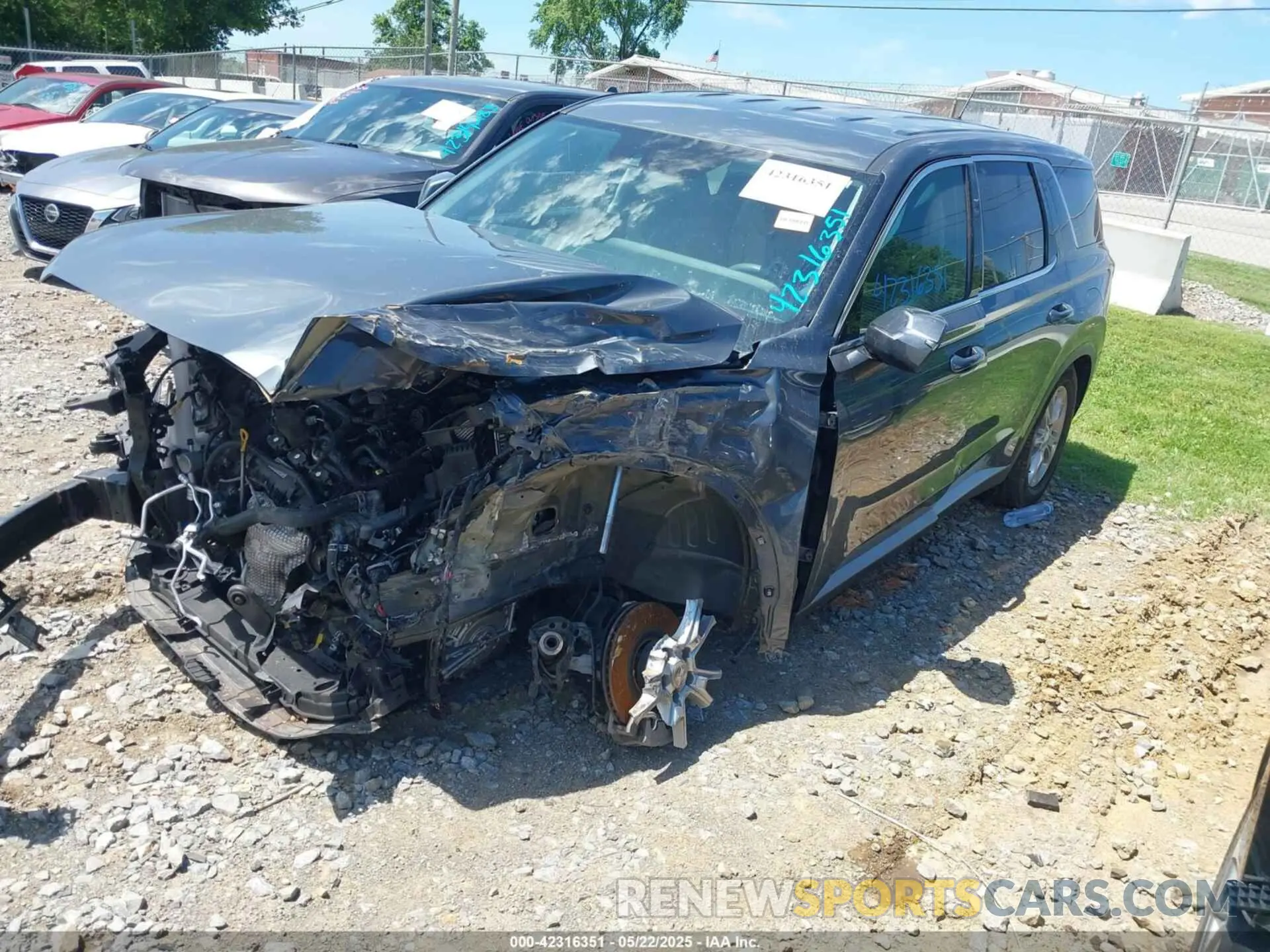 2 Photograph of a damaged car KM8R14HEXNU362988 HYUNDAI PALISADE 2022