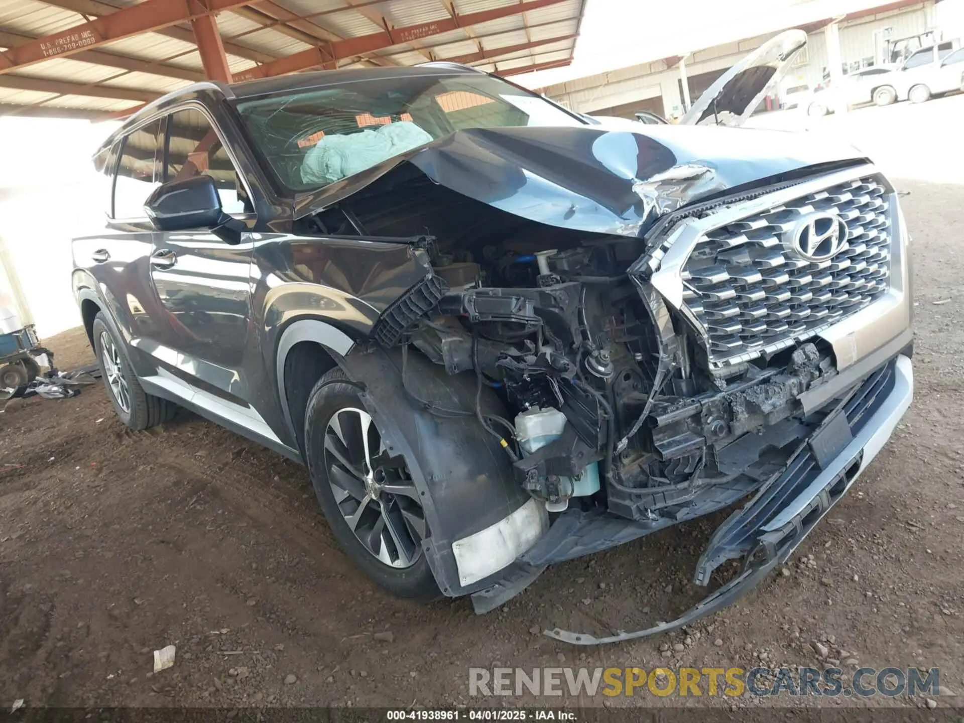 1 Photograph of a damaged car KM8R24HE6NU358742 HYUNDAI PALISADE 2022