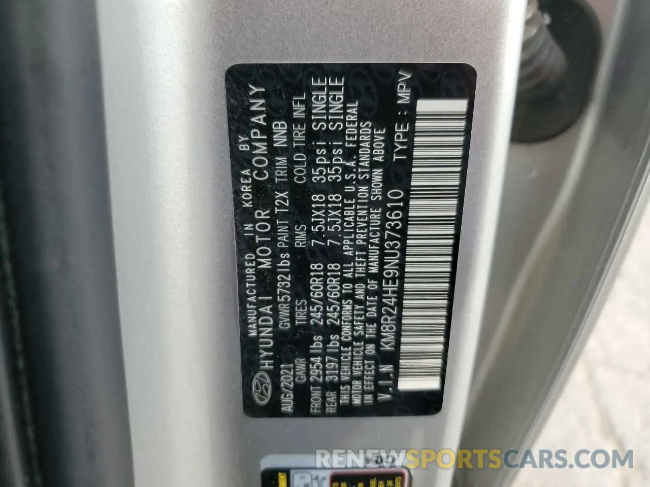 15 Photograph of a damaged car KM8R24HE9NU373610 HYUNDAI PALISADE 2022