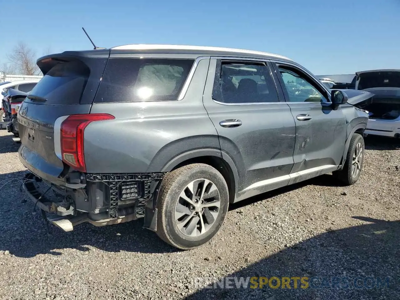 3 Photograph of a damaged car KM8R2DHE6NU453365 HYUNDAI PALISADE 2022