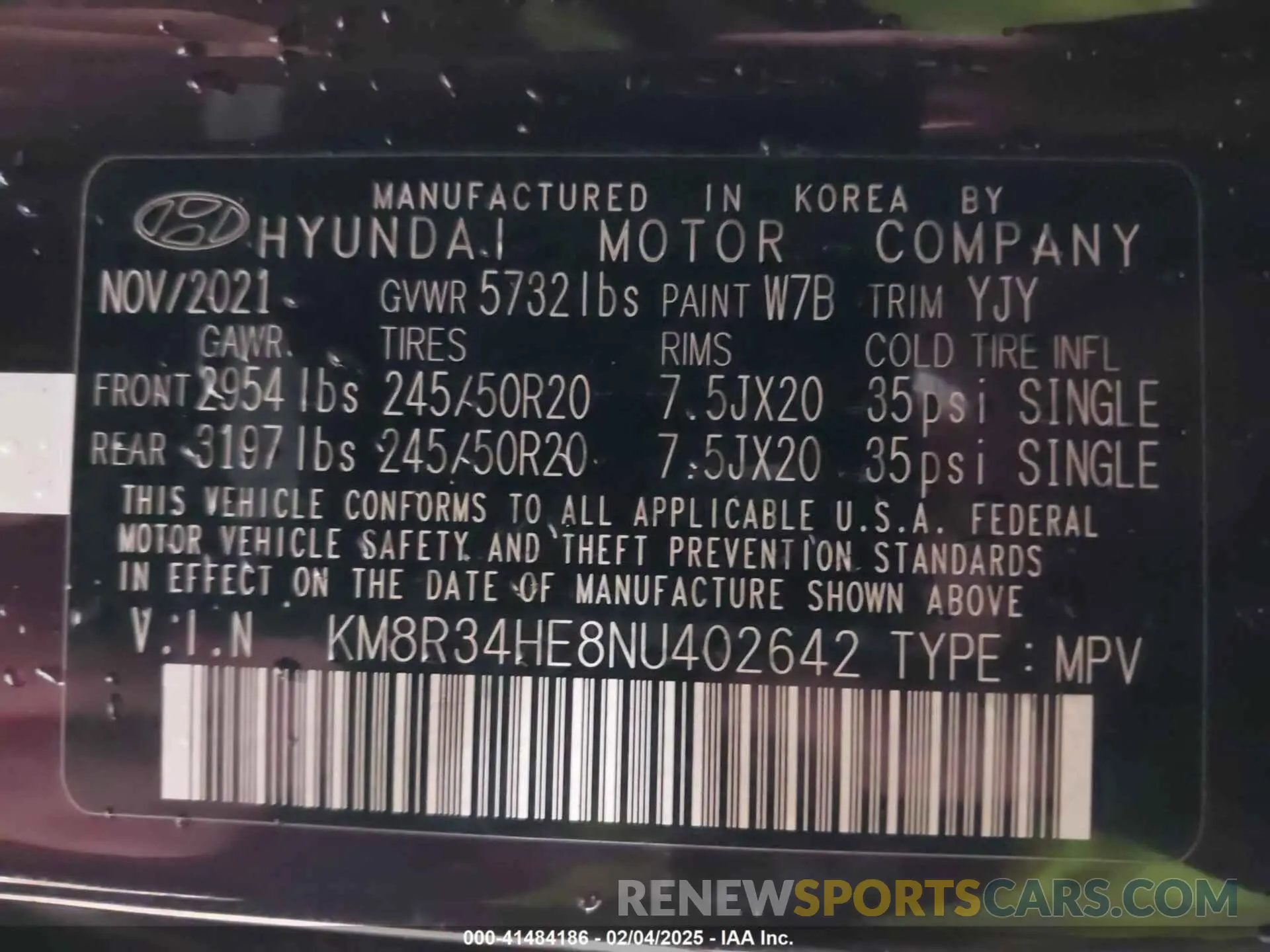 9 Photograph of a damaged car KM8R34HE8NU402642 HYUNDAI PALISADE 2022