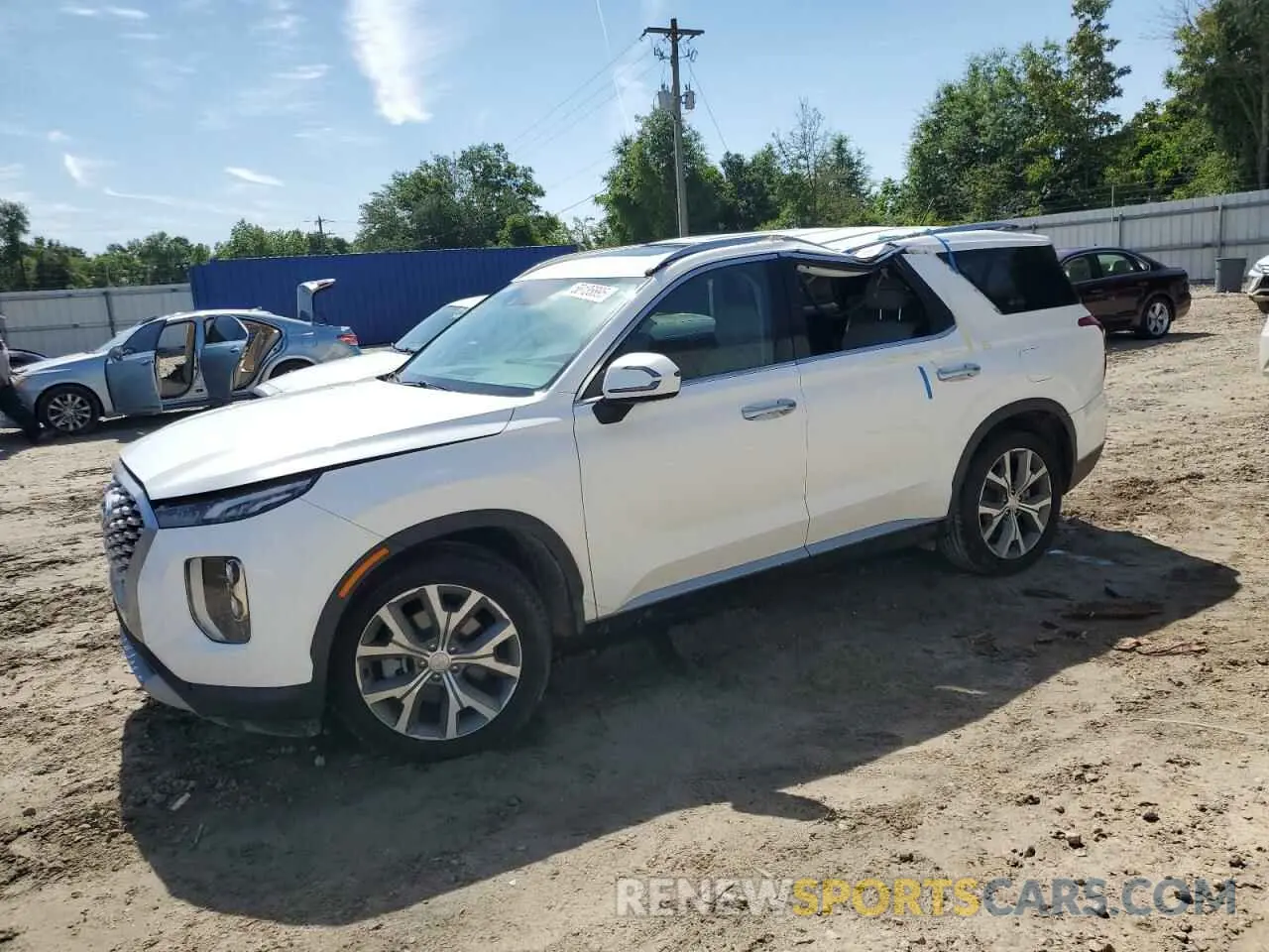 1 Photograph of a damaged car KM8R3DHE3NU419137 HYUNDAI PALISADE 2022