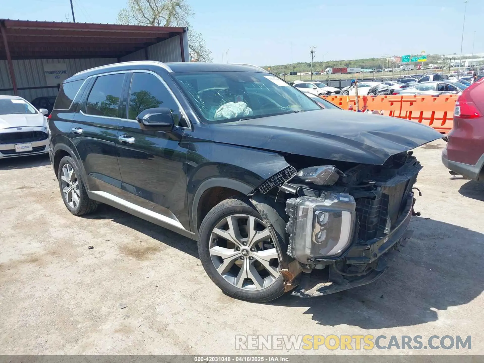 1 Photograph of a damaged car KM8R44HE1NU364832 HYUNDAI PALISADE 2022
