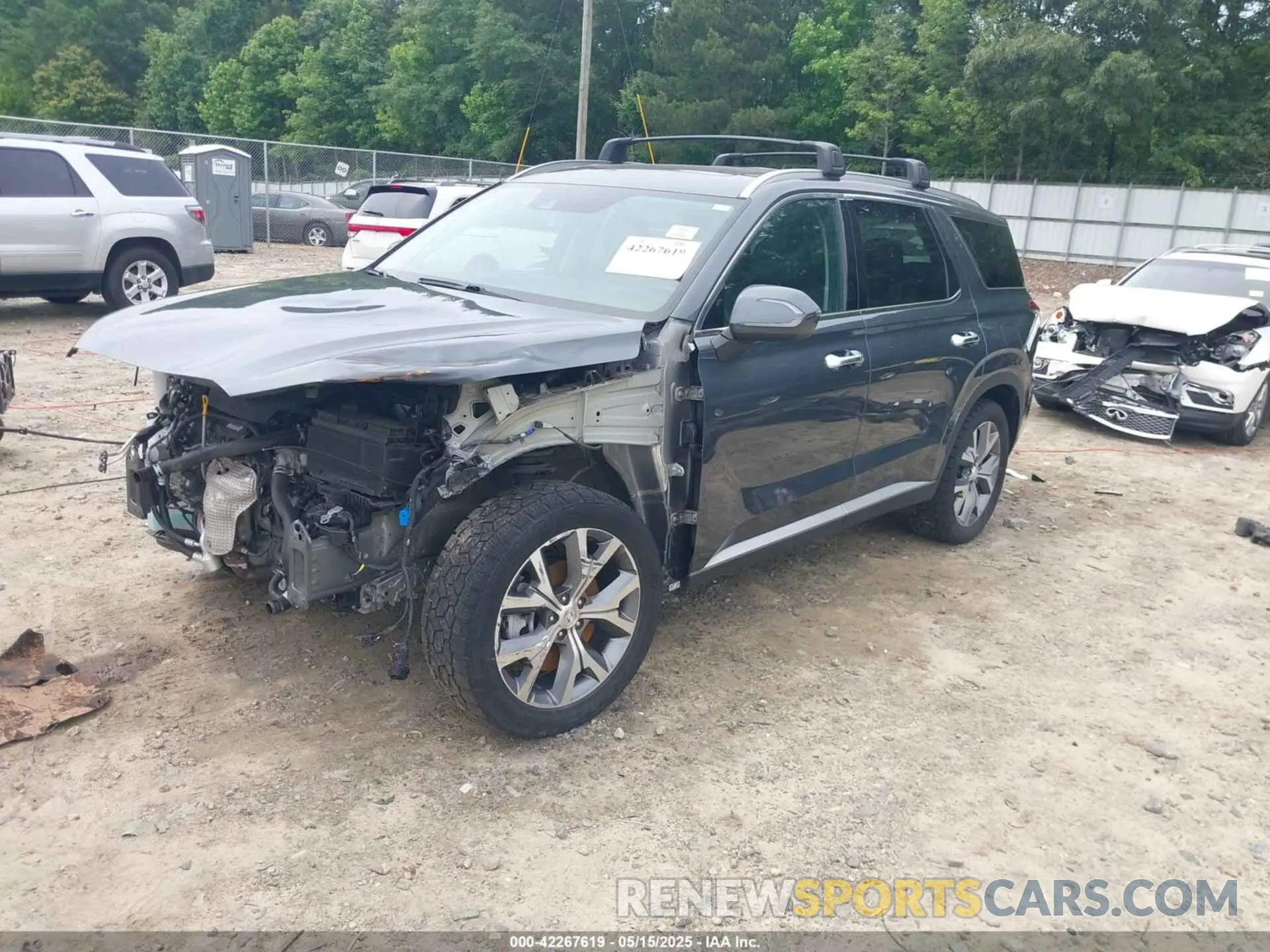 2 Photograph of a damaged car KM8R44HE1NU408585 HYUNDAI PALISADE 2022