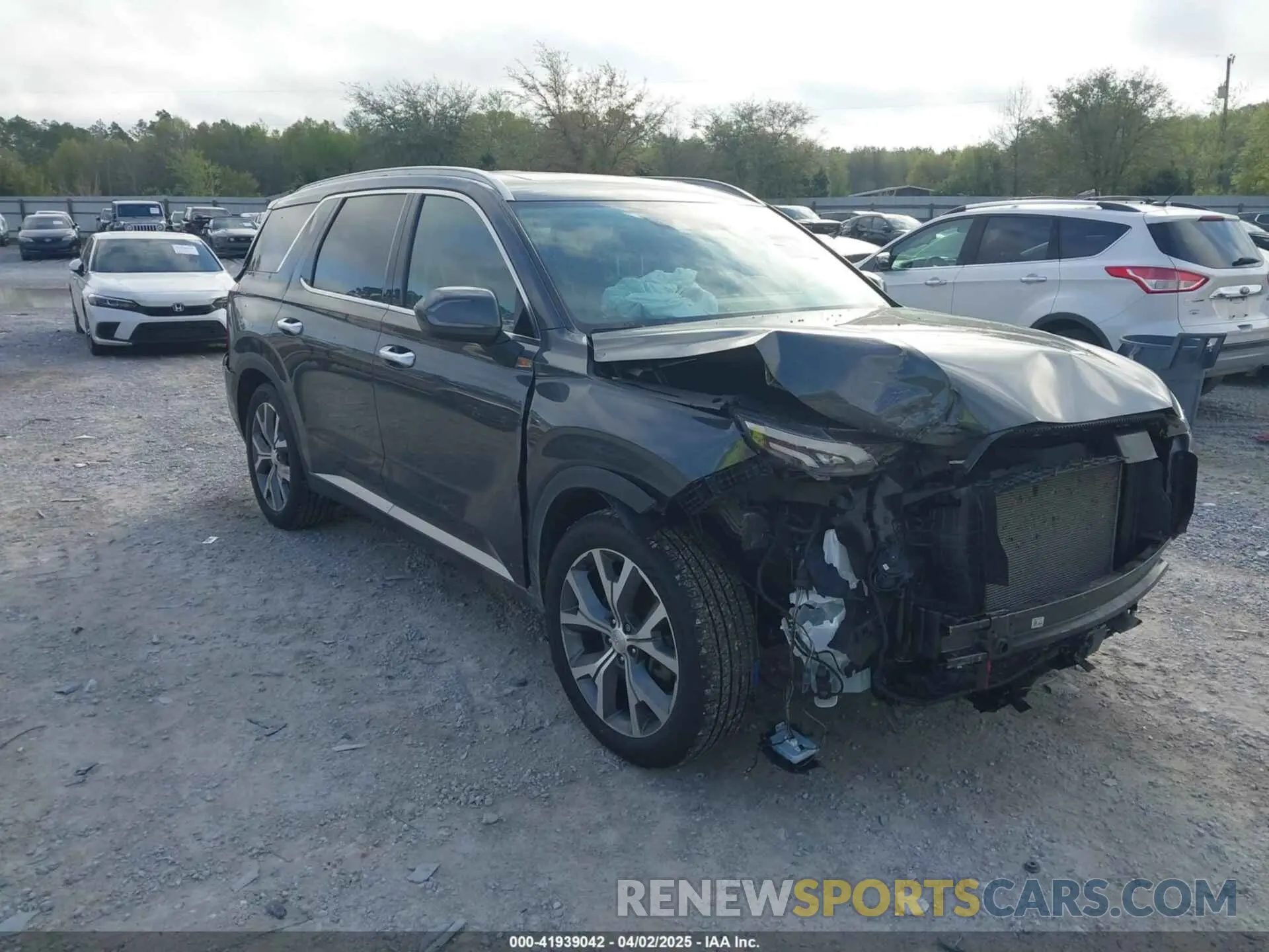 1 Photograph of a damaged car KM8R4DHE1NU418307 HYUNDAI PALISADE 2022
