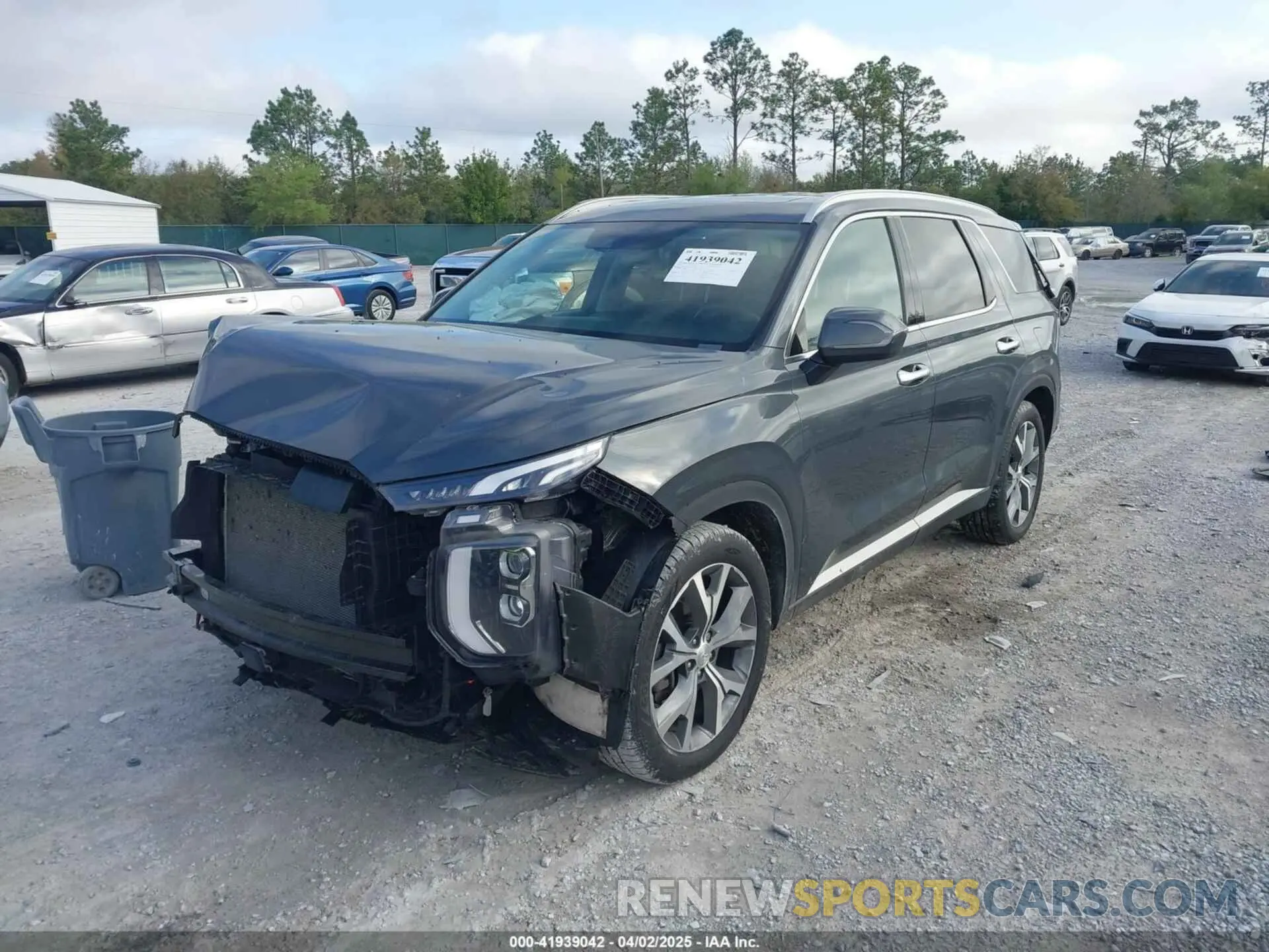 2 Photograph of a damaged car KM8R4DHE1NU418307 HYUNDAI PALISADE 2022
