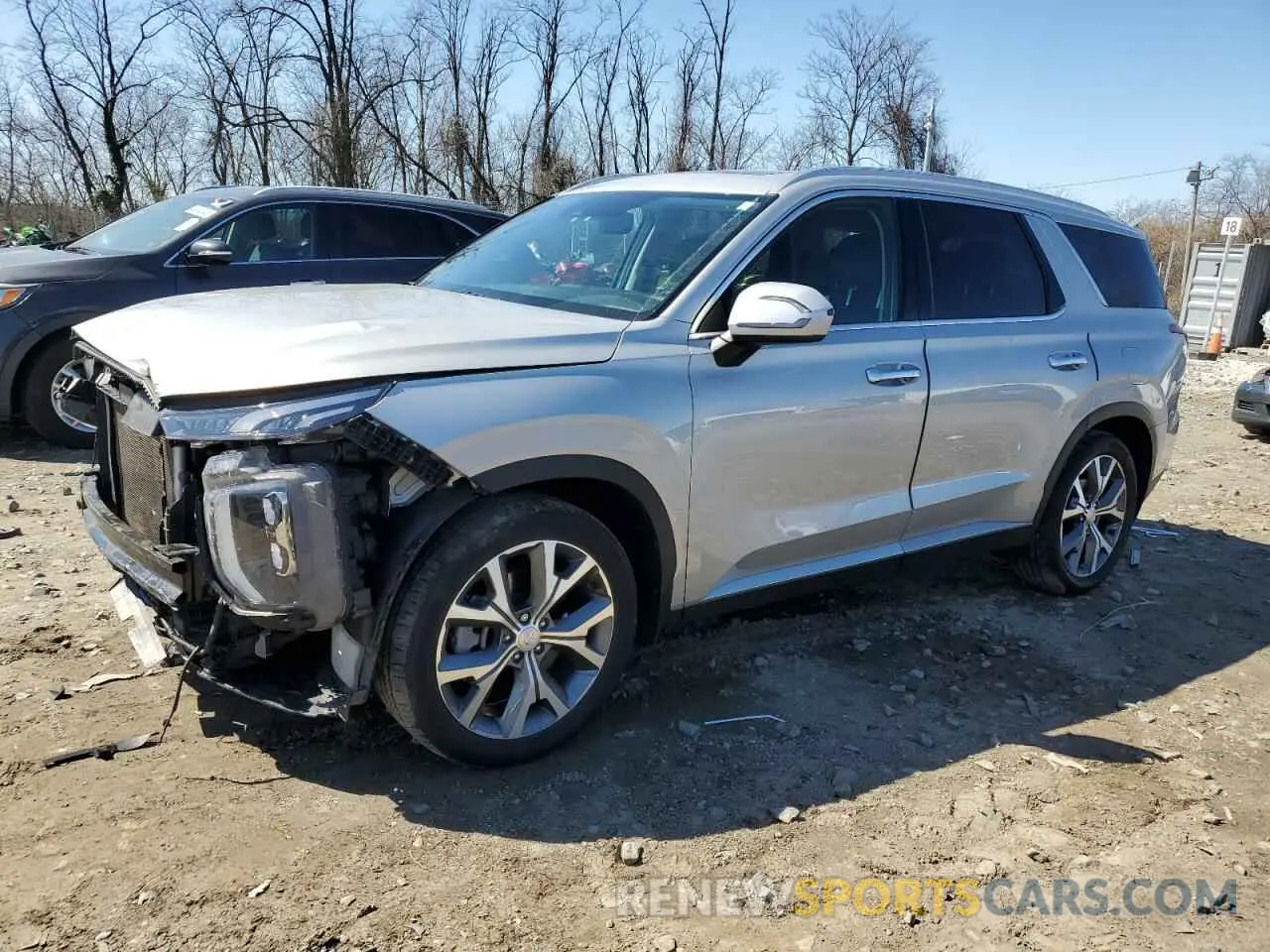 1 Photograph of a damaged car KM8R4DHE4NU423436 HYUNDAI PALISADE 2022