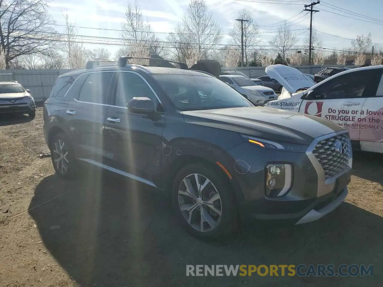 4 Photograph of a damaged car KM8R4DHE9NU384200 HYUNDAI PALISADE 2022