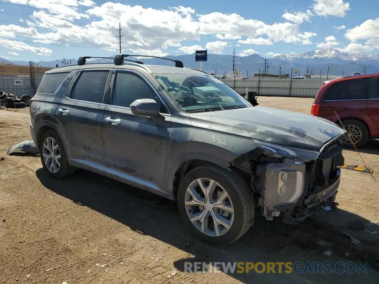 4 Photograph of a damaged car KM8R4DHE9NU415249 HYUNDAI PALISADE 2022