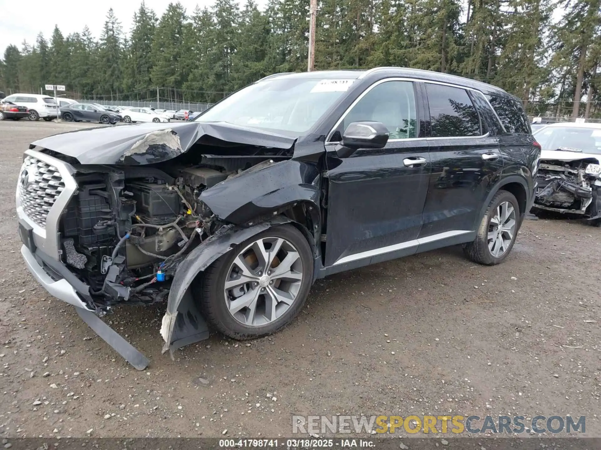 2 Photograph of a damaged car KM8R4DHE9NU478156 HYUNDAI PALISADE 2022