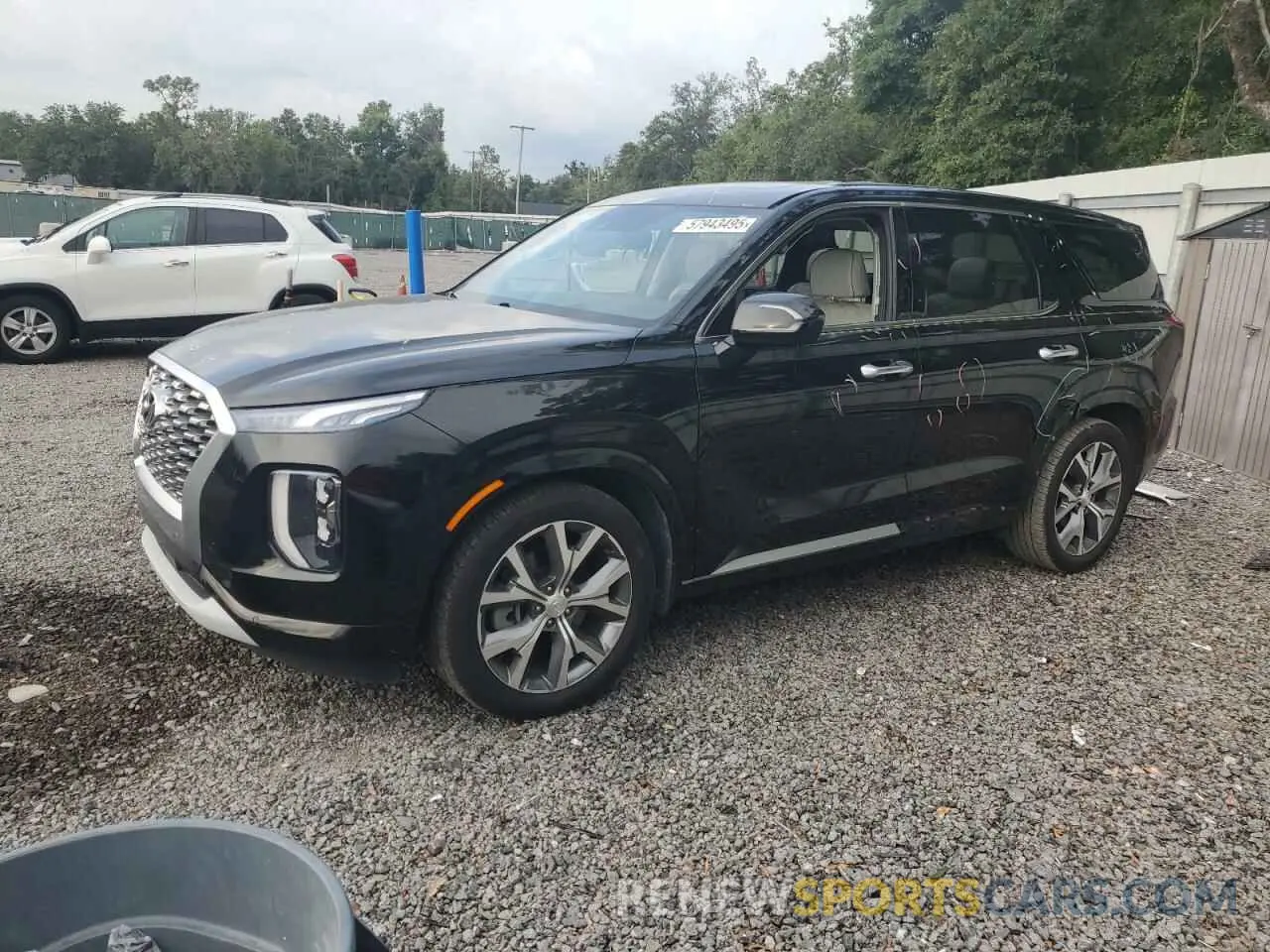 1 Photograph of a damaged car KM8R54HE7NU336644 HYUNDAI PALISADE 2022