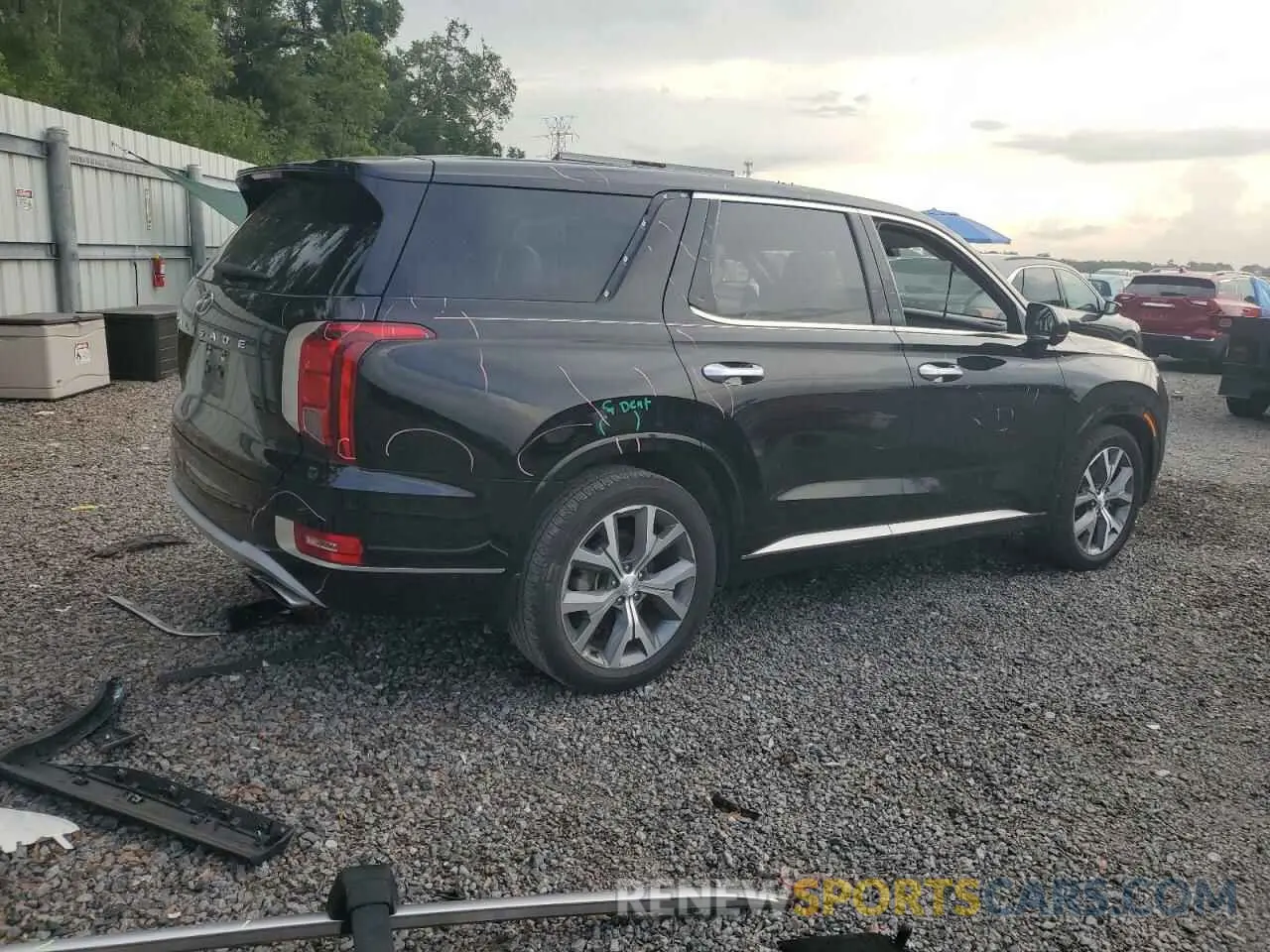 3 Photograph of a damaged car KM8R54HE7NU336644 HYUNDAI PALISADE 2022