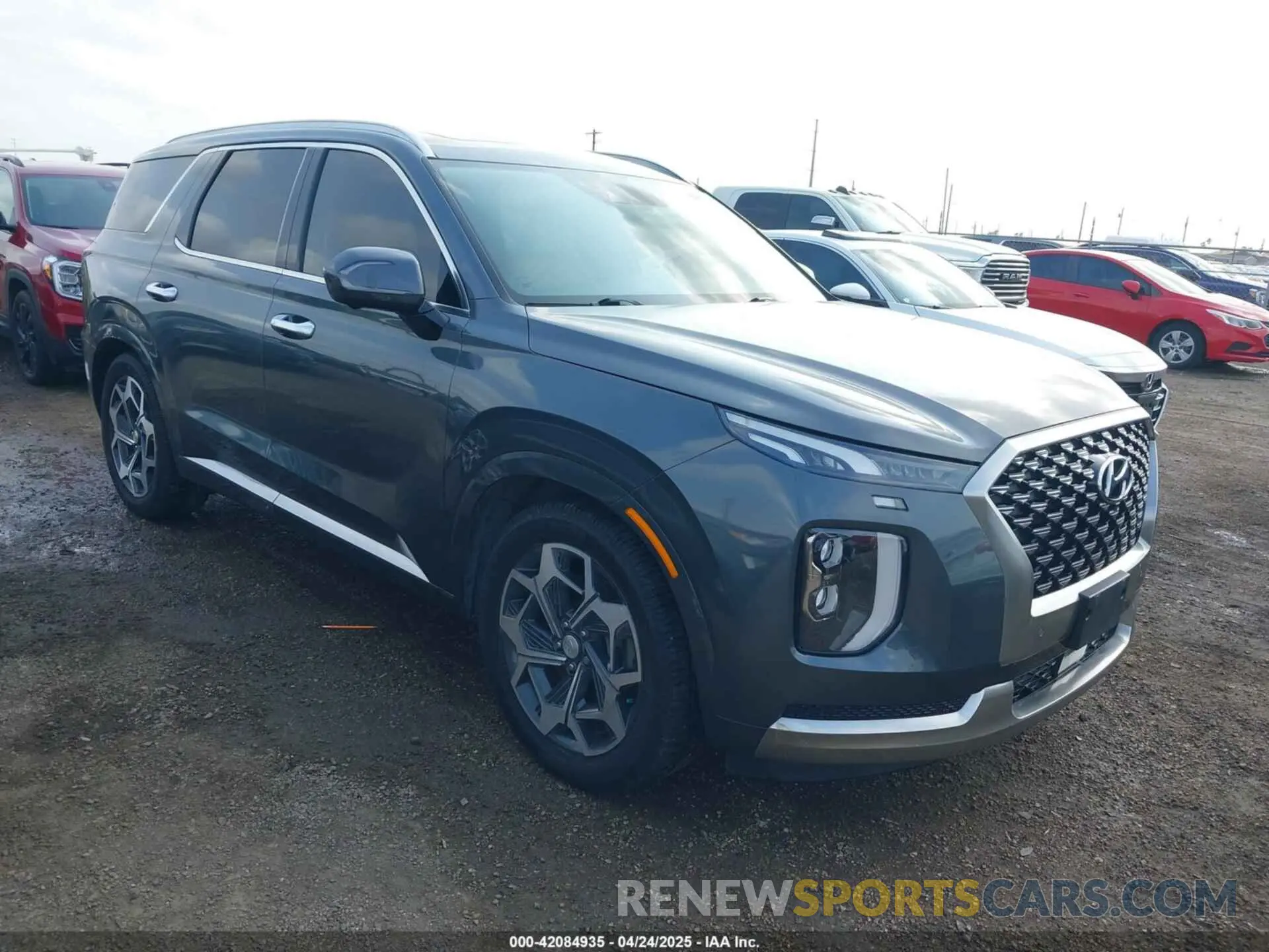 1 Photograph of a damaged car KM8R74HE1NU368533 HYUNDAI PALISADE 2022