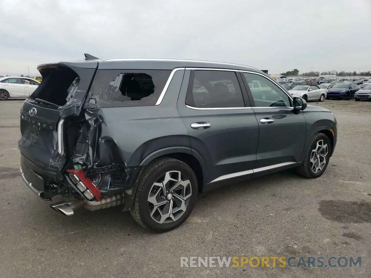 3 Photograph of a damaged car KM8R74HE3NU358523 HYUNDAI PALISADE 2022
