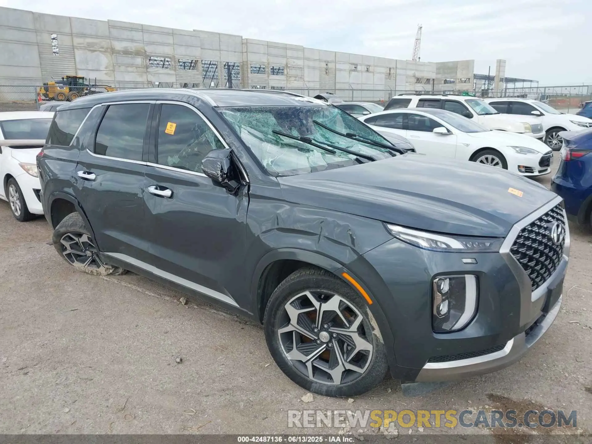 1 Photograph of a damaged car KM8R74HE4NU367604 HYUNDAI PALISADE 2022