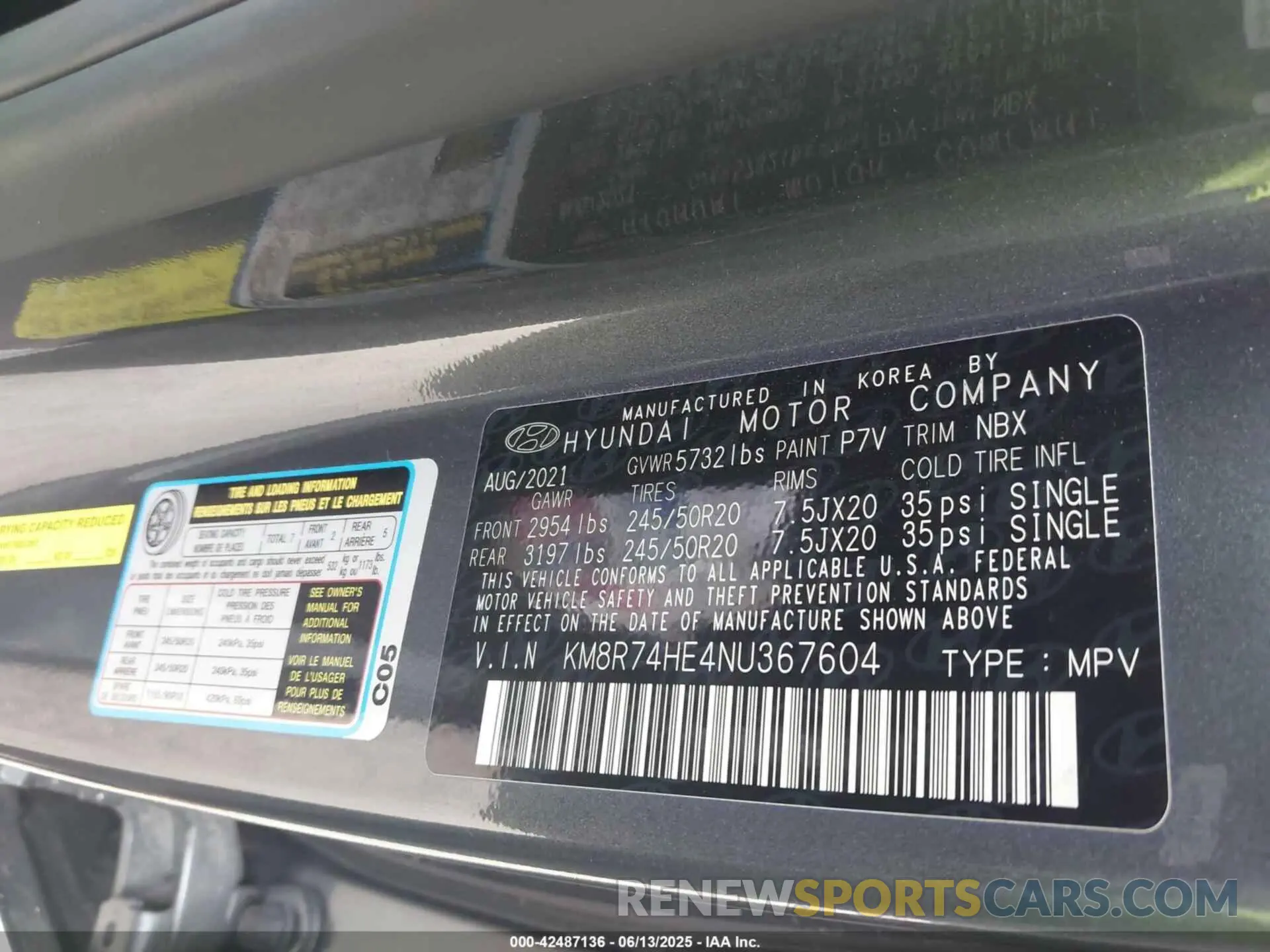 9 Photograph of a damaged car KM8R74HE4NU367604 HYUNDAI PALISADE 2022