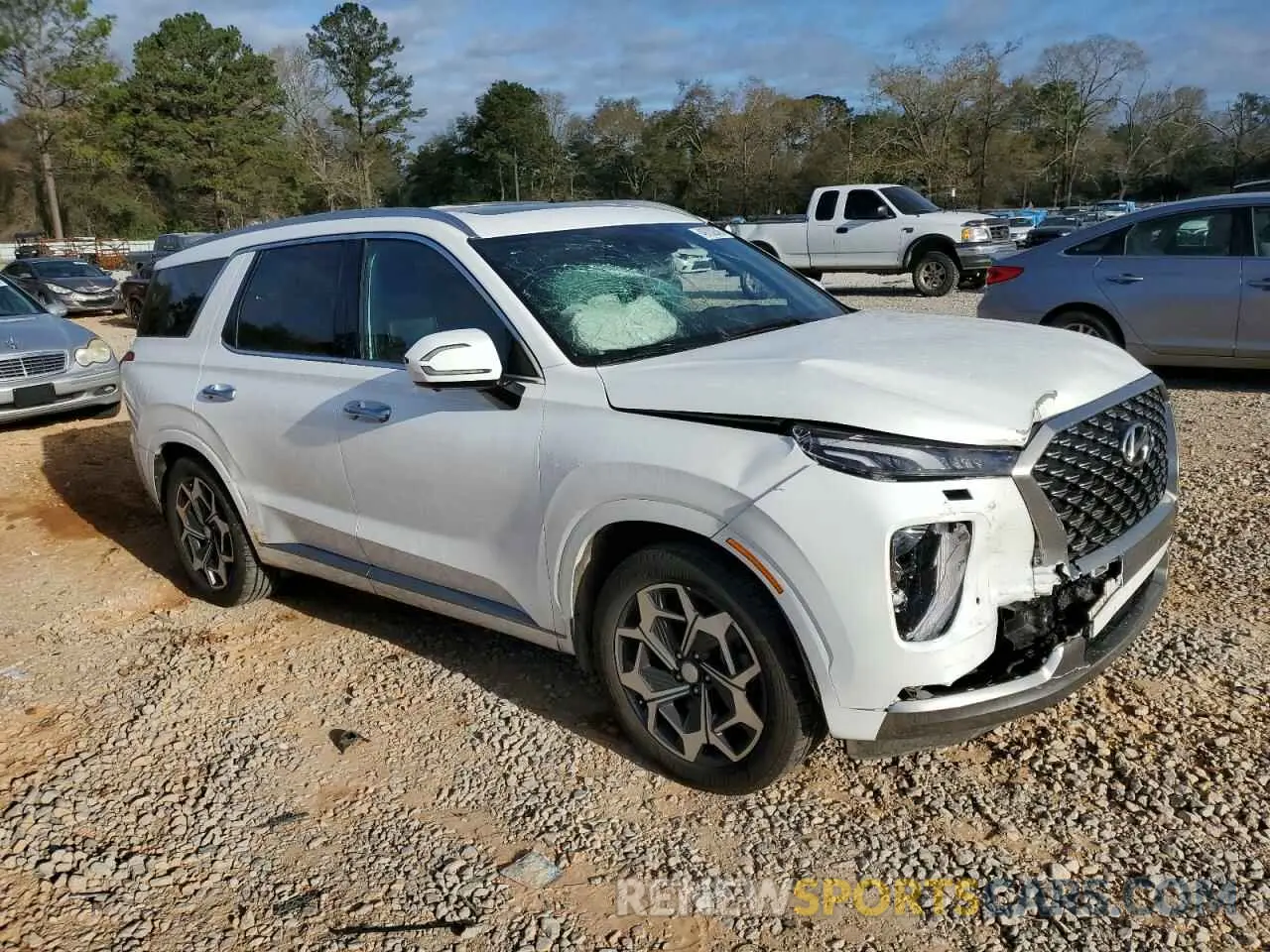 4 Photograph of a damaged car KM8R74HE5NU427213 HYUNDAI PALISADE 2022