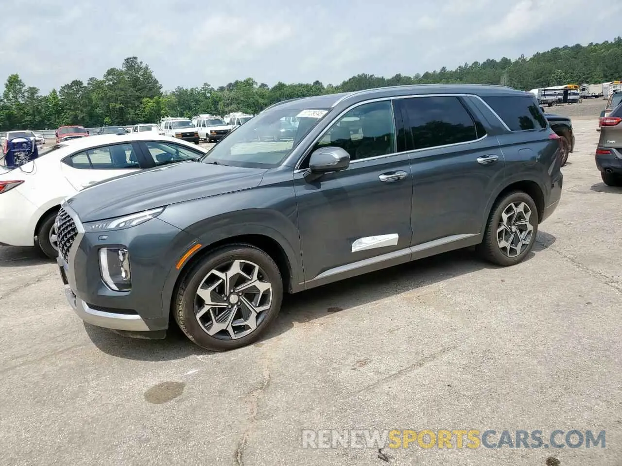 1 Photograph of a damaged car KM8R74HE5NU487573 HYUNDAI PALISADE 2022