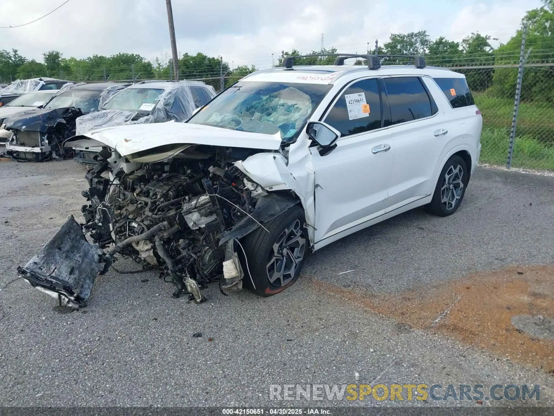 2 Photograph of a damaged car KM8R74HE7NU401910 HYUNDAI PALISADE 2022