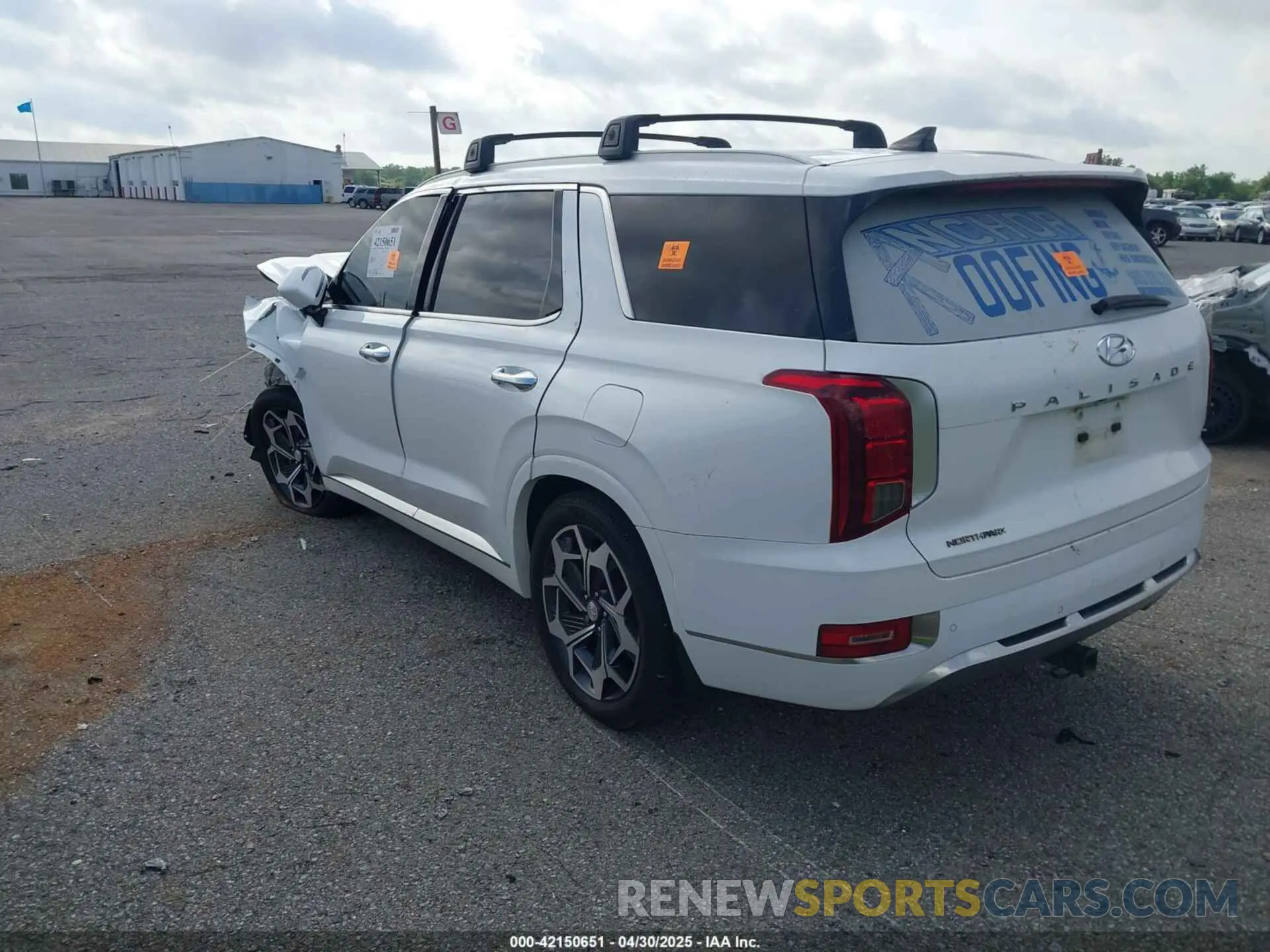 3 Photograph of a damaged car KM8R74HE7NU401910 HYUNDAI PALISADE 2022