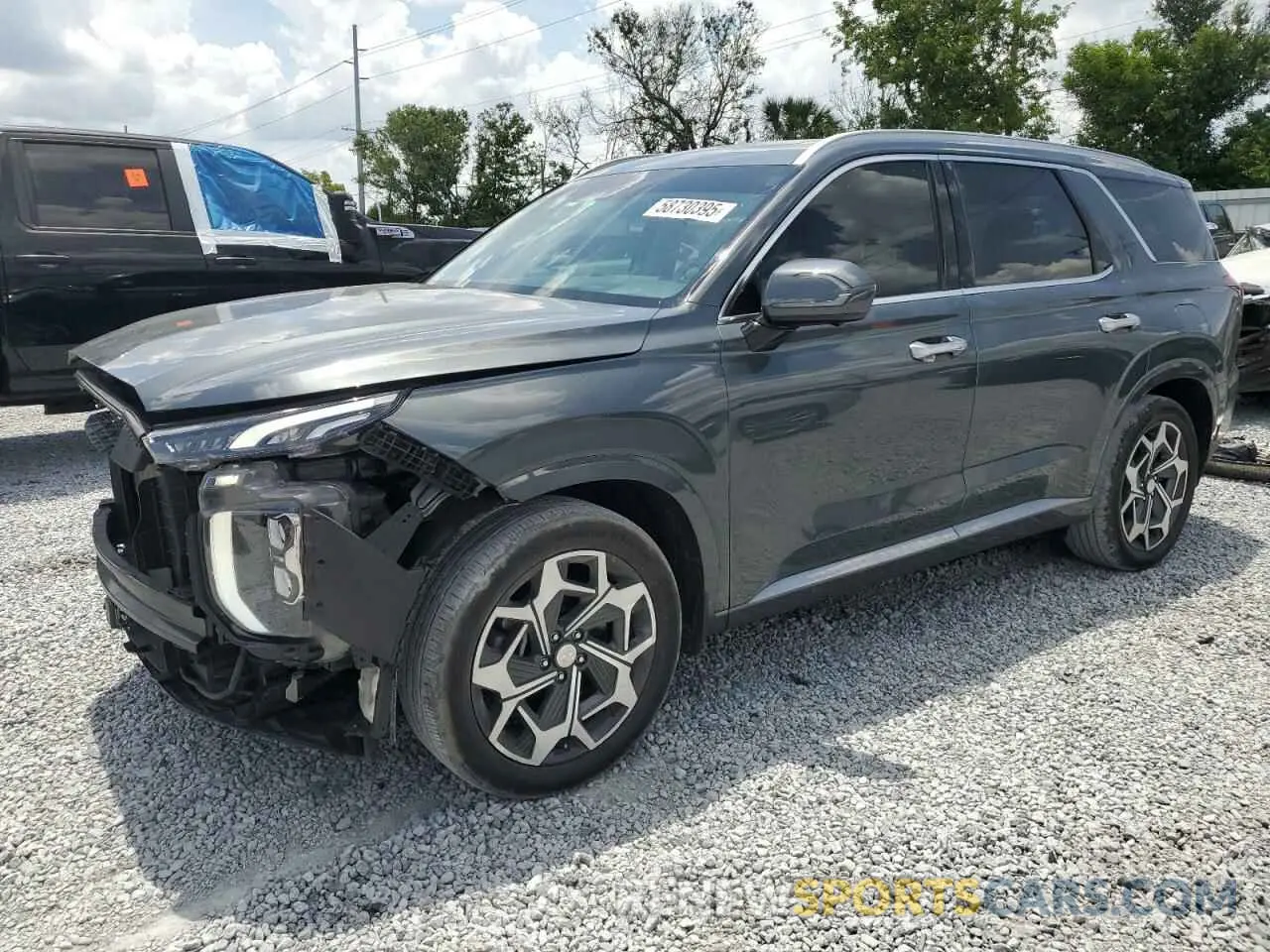 1 Photograph of a damaged car KM8R74HE7NU449391 HYUNDAI PALISADE 2022