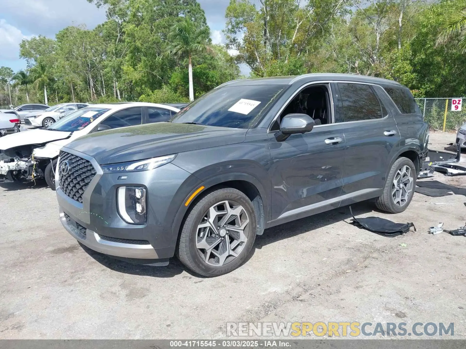2 Photograph of a damaged car KM8R74HE9NU392837 HYUNDAI PALISADE 2022