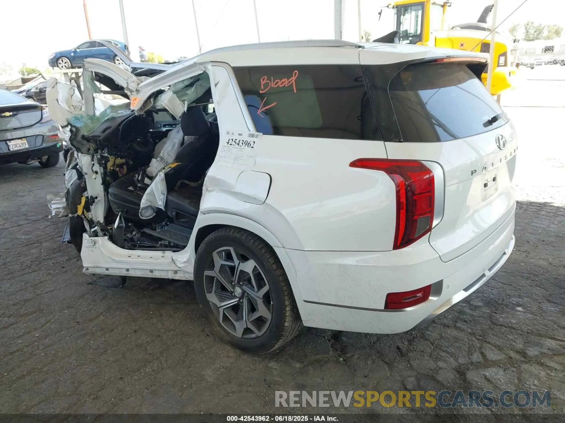 3 Photograph of a damaged car KM8R74HE9NU478911 HYUNDAI PALISADE 2022
