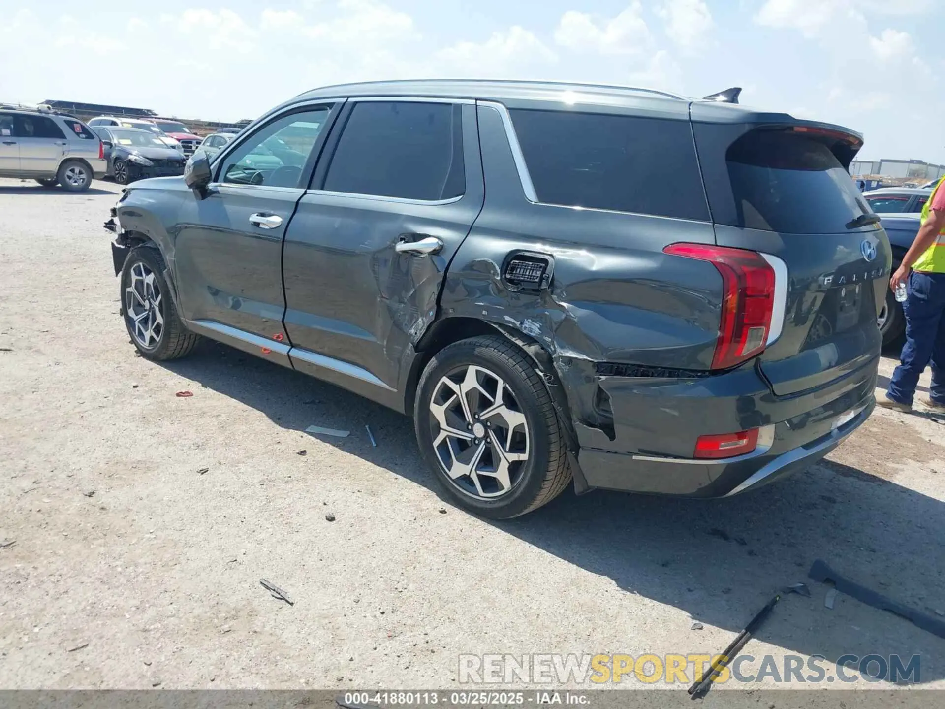 3 Photograph of a damaged car KM8R74HEXNU426686 HYUNDAI PALISADE 2022