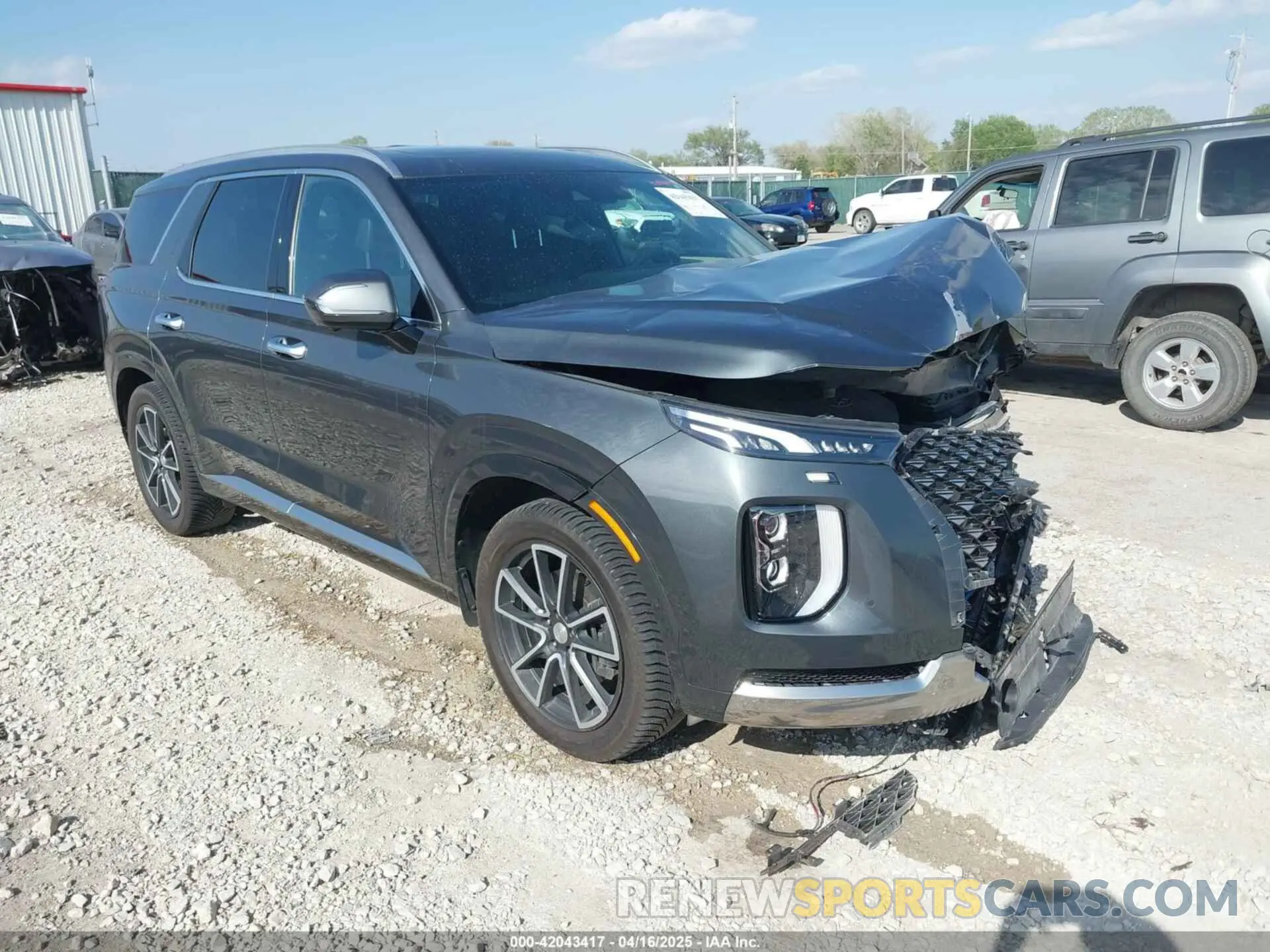 1 Photograph of a damaged car KM8R7DHE0NU425076 HYUNDAI PALISADE 2022