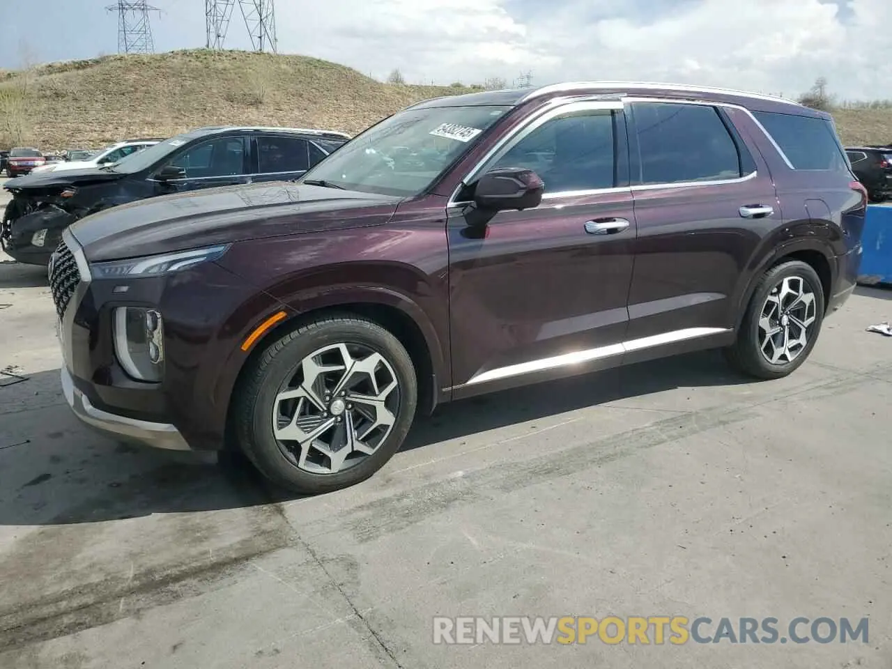 1 Photograph of a damaged car KM8R7DHE1NU429430 HYUNDAI PALISADE 2022