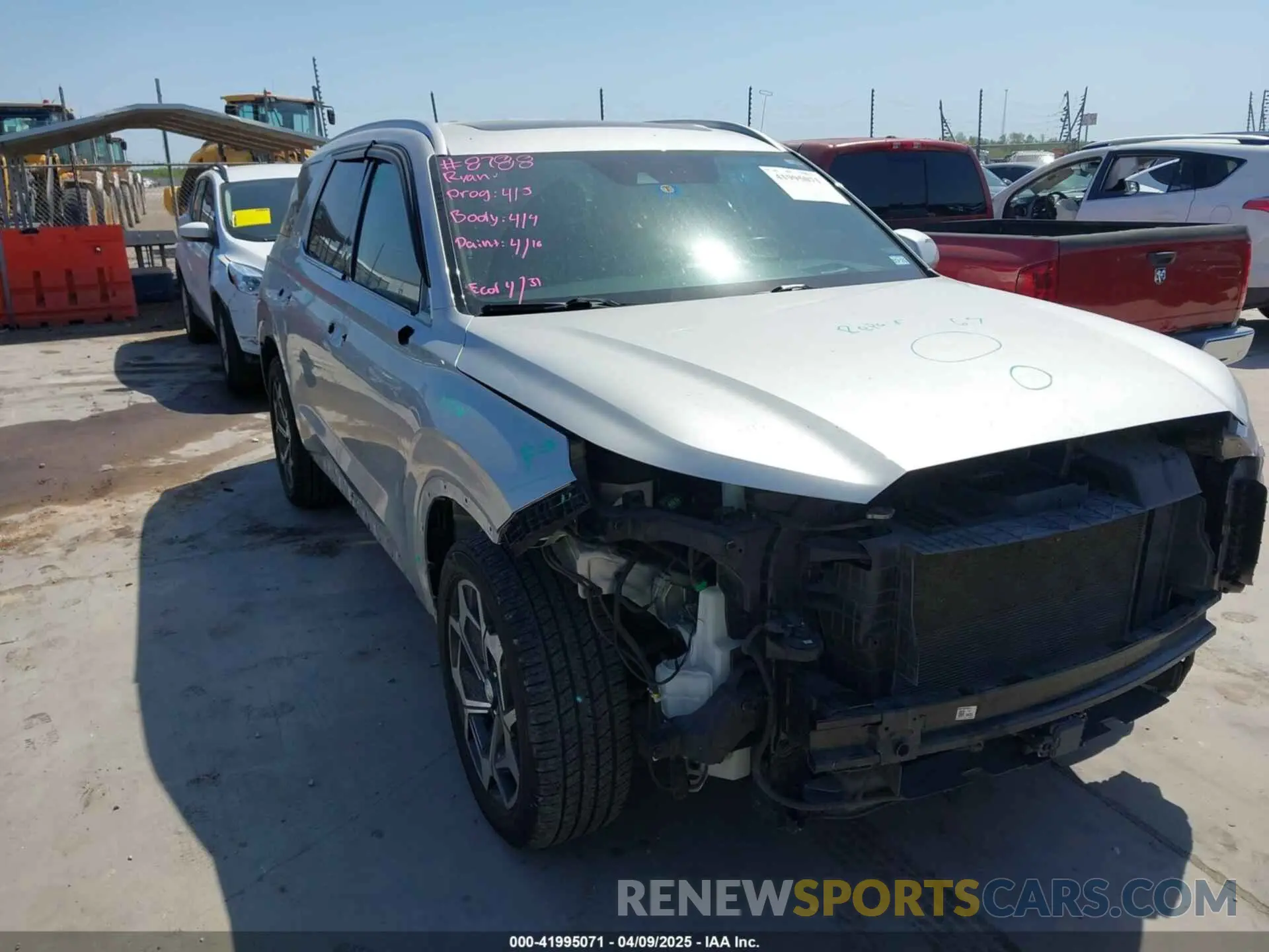 1 Photograph of a damaged car KM8R7DHE2NU367794 HYUNDAI PALISADE 2022