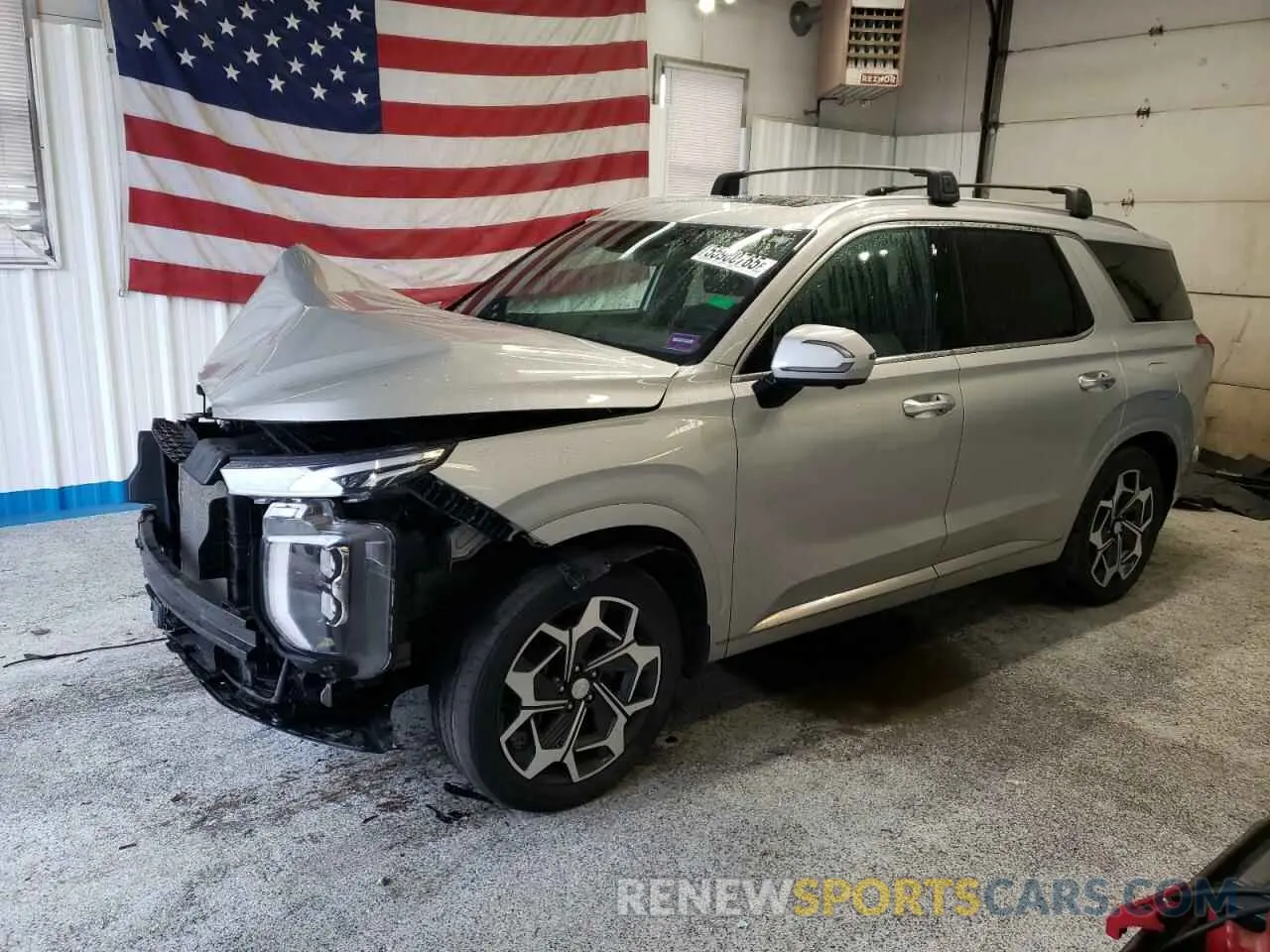1 Photograph of a damaged car KM8R7DHE3NU423032 HYUNDAI PALISADE 2022