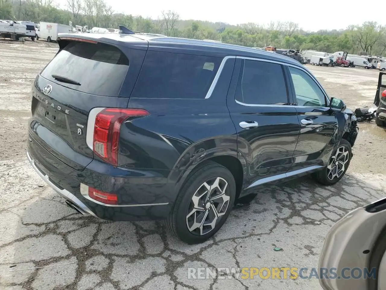 3 Photograph of a damaged car KM8R7DHE4NU432497 HYUNDAI PALISADE 2022