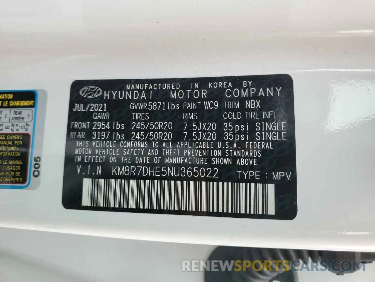 14 Photograph of a damaged car KM8R7DHE5NU365022 HYUNDAI PALISADE 2022