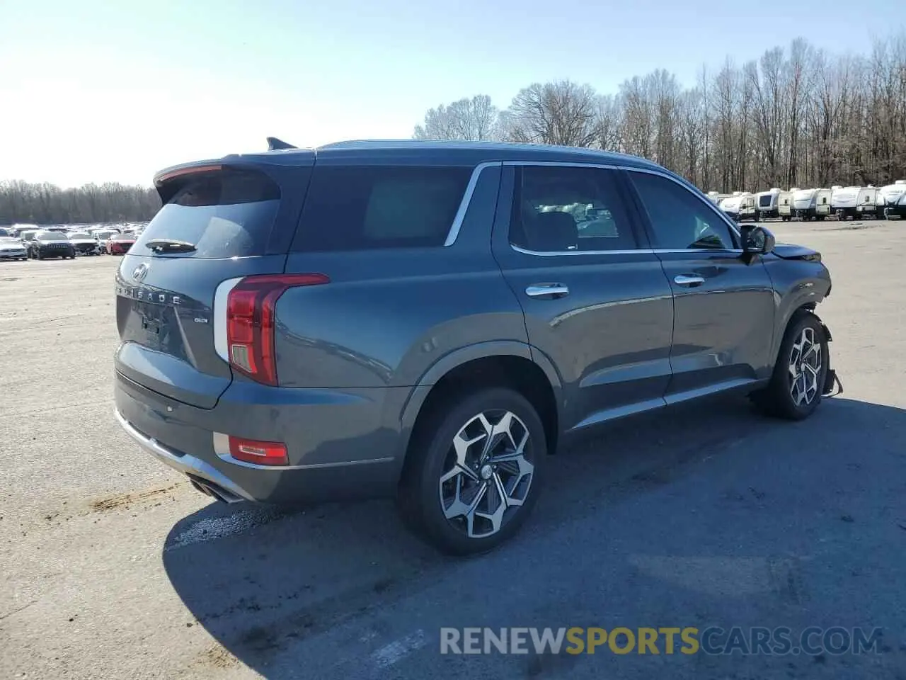 3 Photograph of a damaged car KM8R7DHE6NU392875 HYUNDAI PALISADE 2022