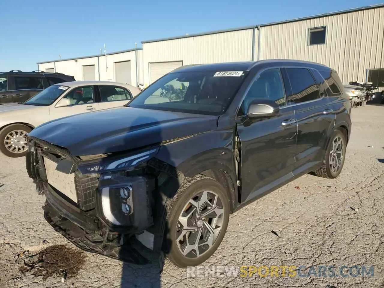 1 Photograph of a damaged car KM8R7DHE6NU453321 HYUNDAI PALISADE 2022