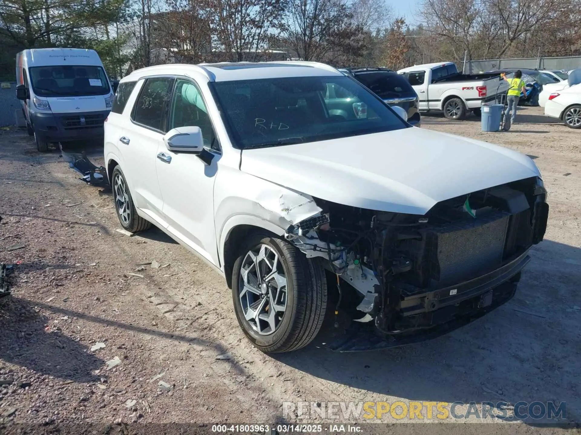 1 Photograph of a damaged car KM8R7DHE8NU429098 HYUNDAI PALISADE 2022