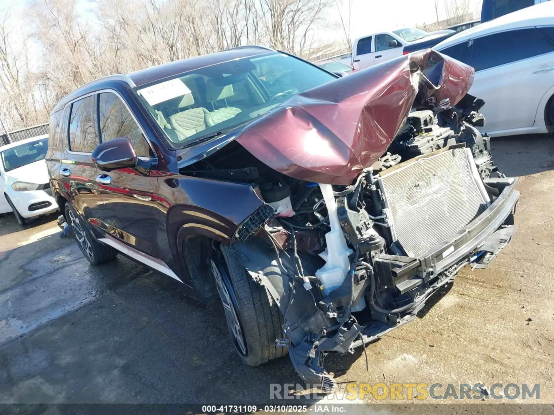 1 Photograph of a damaged car KM8R7DHE9NU361569 HYUNDAI PALISADE 2022