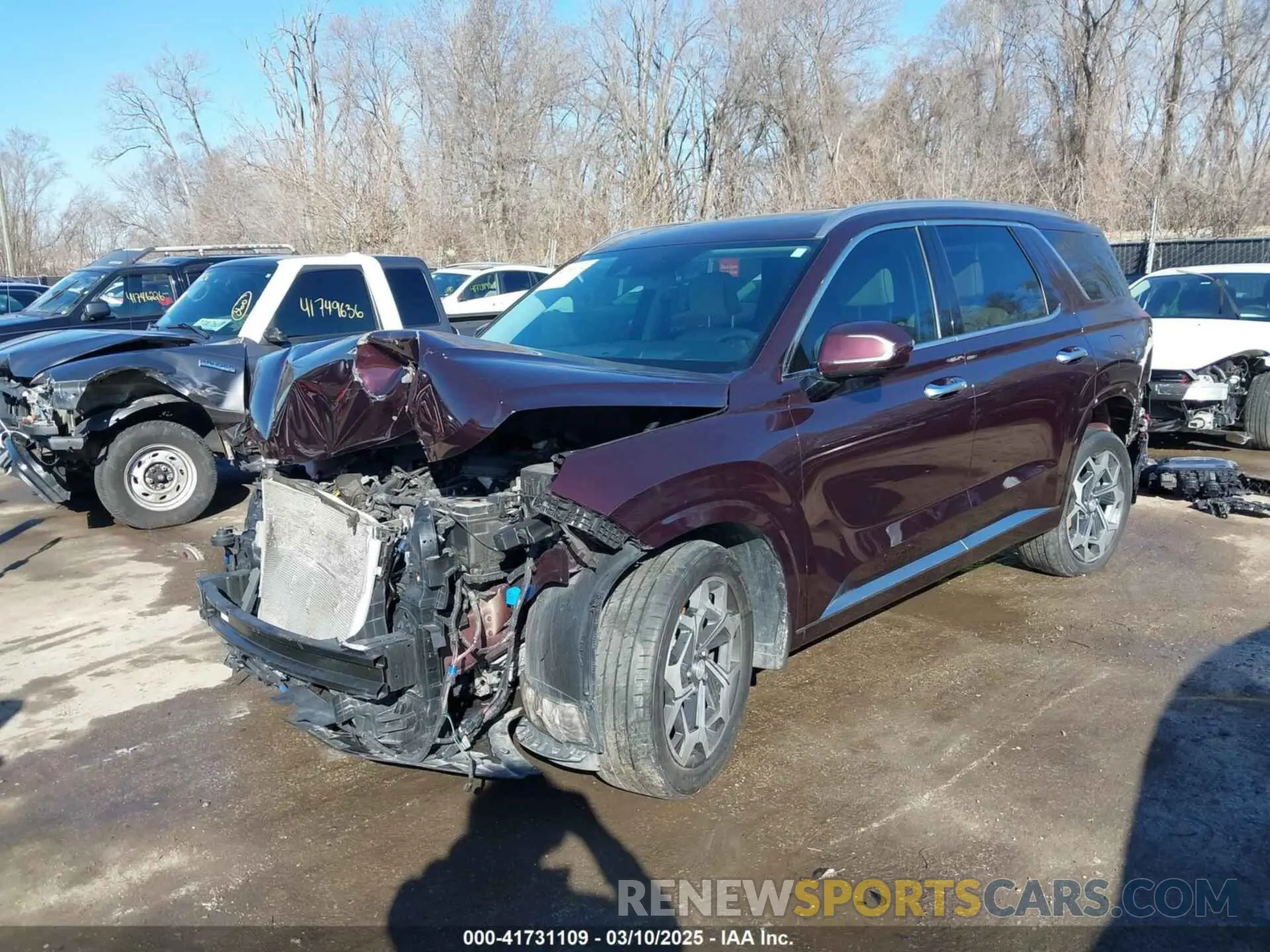 2 Photograph of a damaged car KM8R7DHE9NU361569 HYUNDAI PALISADE 2022