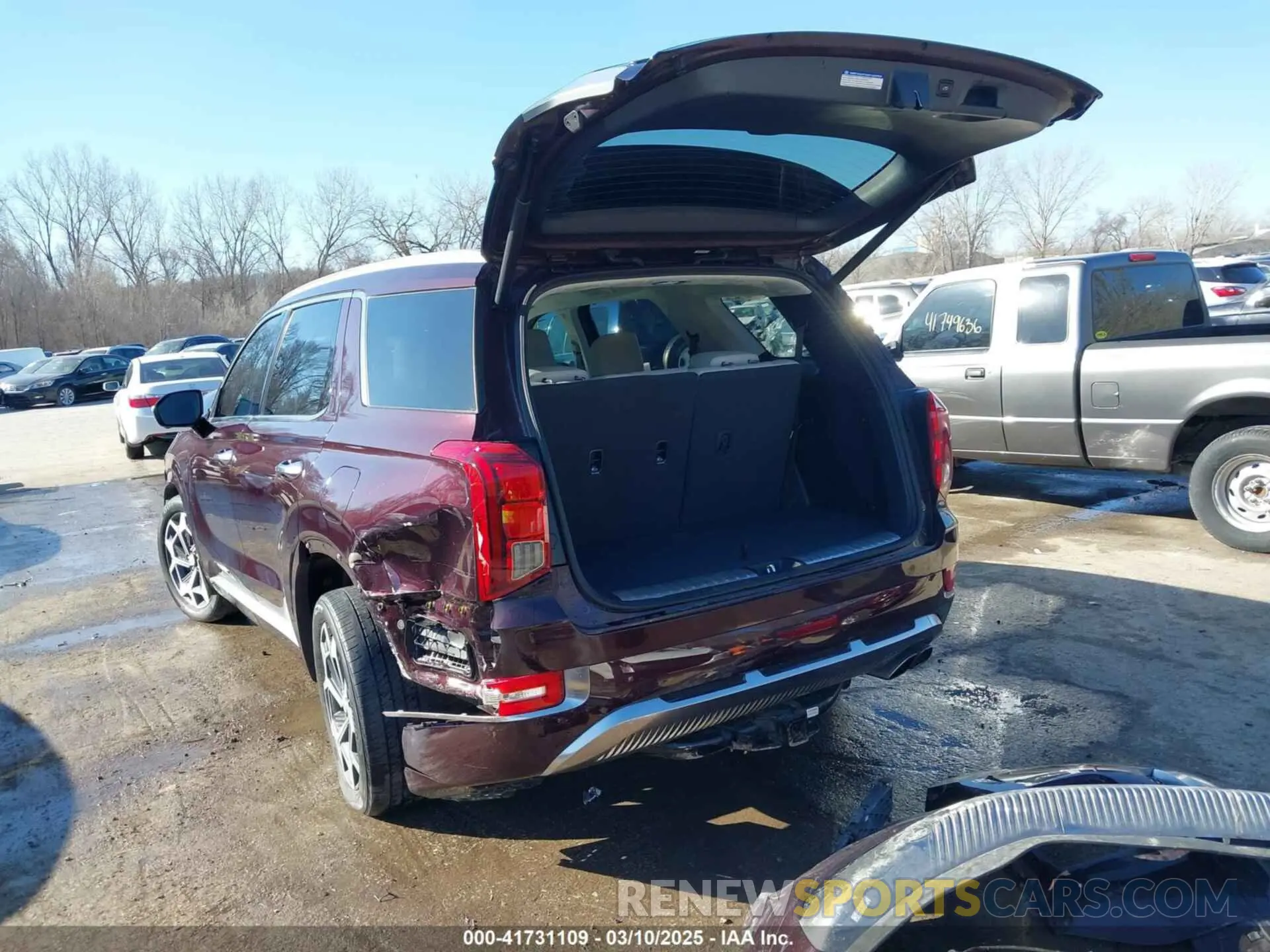3 Photograph of a damaged car KM8R7DHE9NU361569 HYUNDAI PALISADE 2022