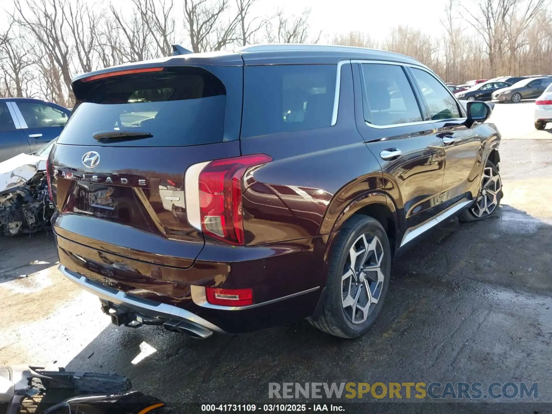 4 Photograph of a damaged car KM8R7DHE9NU361569 HYUNDAI PALISADE 2022