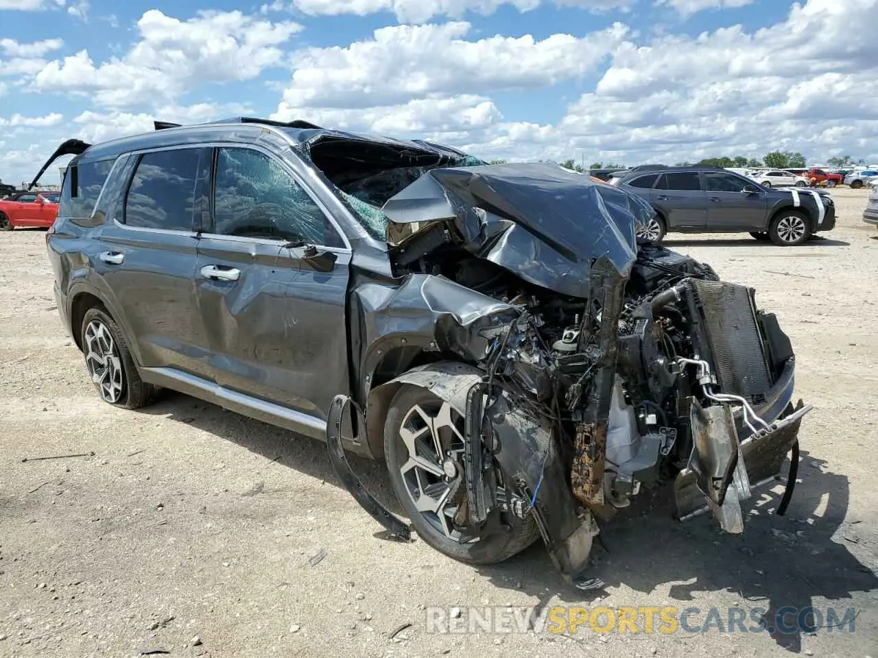 4 Photograph of a damaged car KM8R7DHE9NU392949 HYUNDAI PALISADE 2022