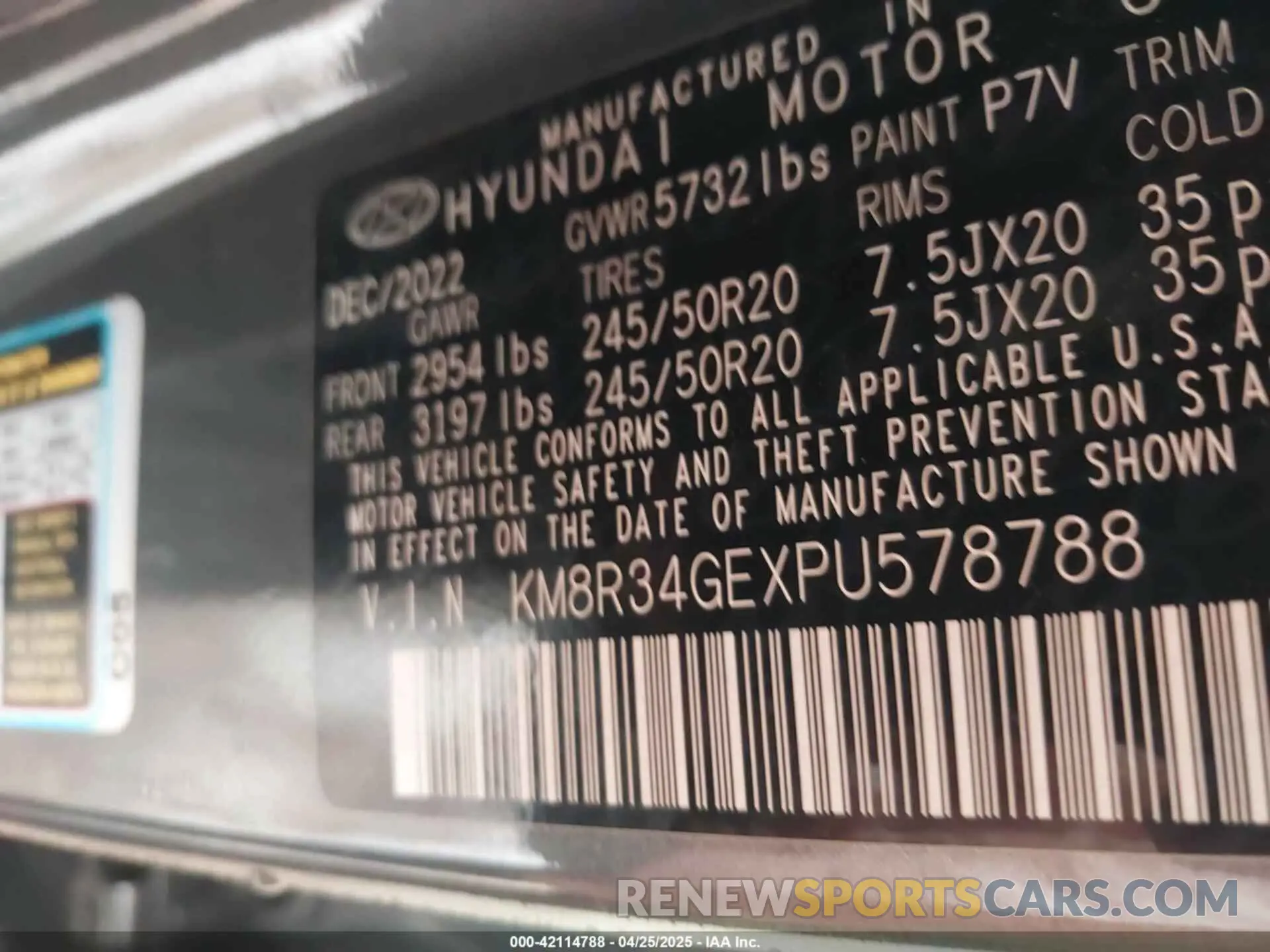 9 Photograph of a damaged car KM8R34GEXPU578788 HYUNDAI PALISADE 2023