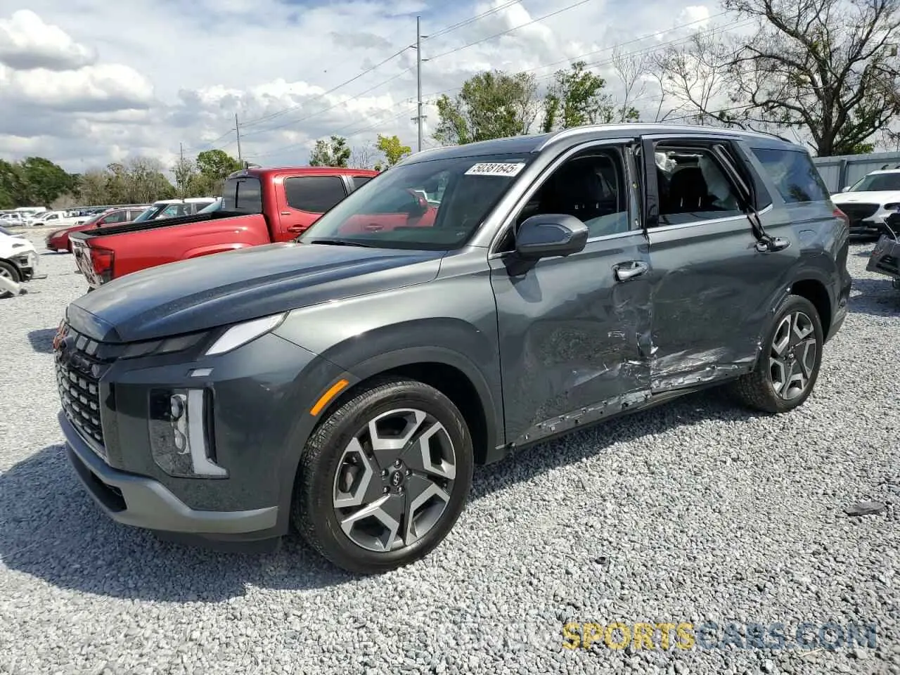 1 Photograph of a damaged car KM8R44GE4PU509446 HYUNDAI PALISADE 2023