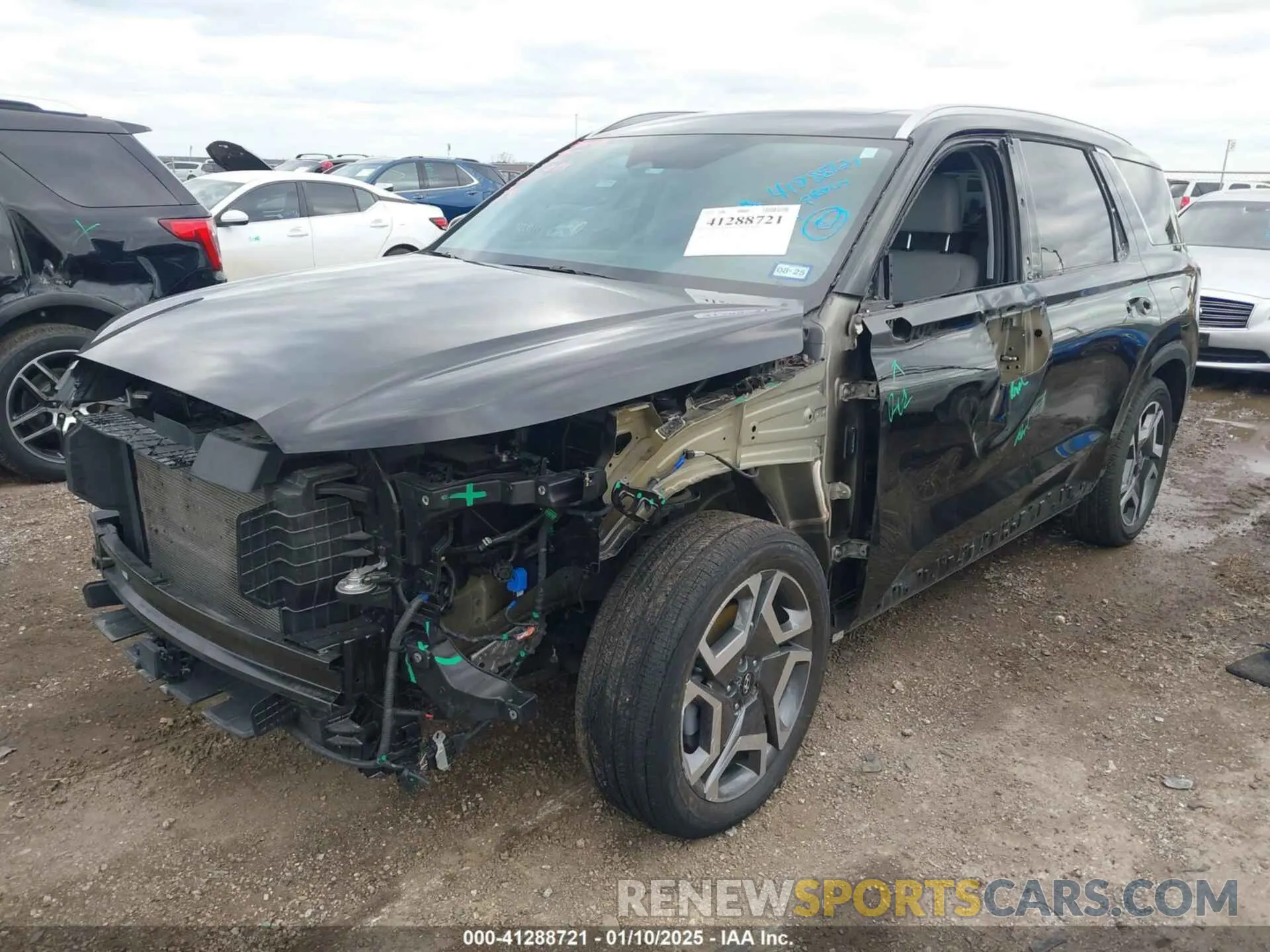 2 Photograph of a damaged car KM8R44GE6PU640295 HYUNDAI PALISADE 2023