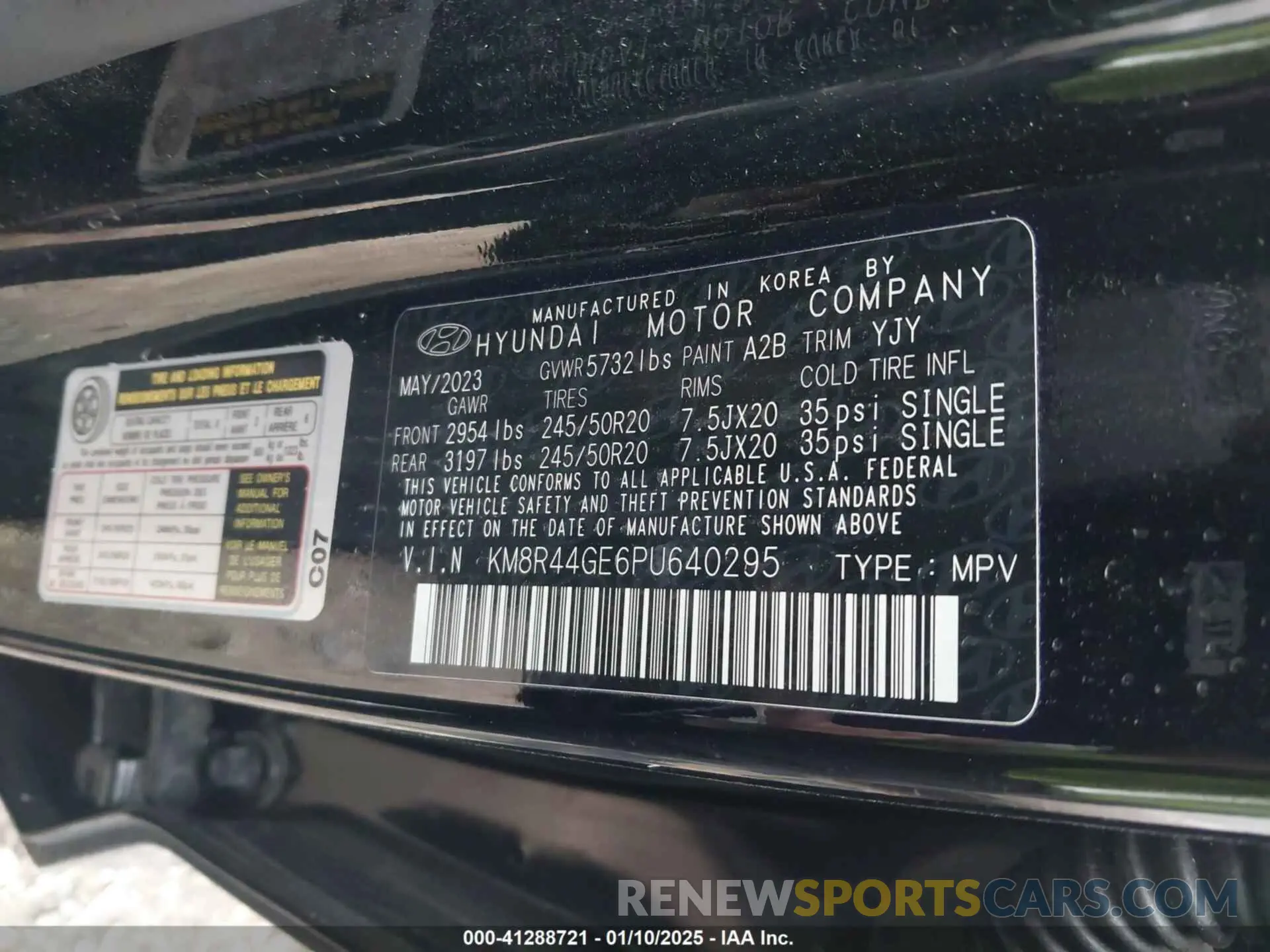 9 Photograph of a damaged car KM8R44GE6PU640295 HYUNDAI PALISADE 2023