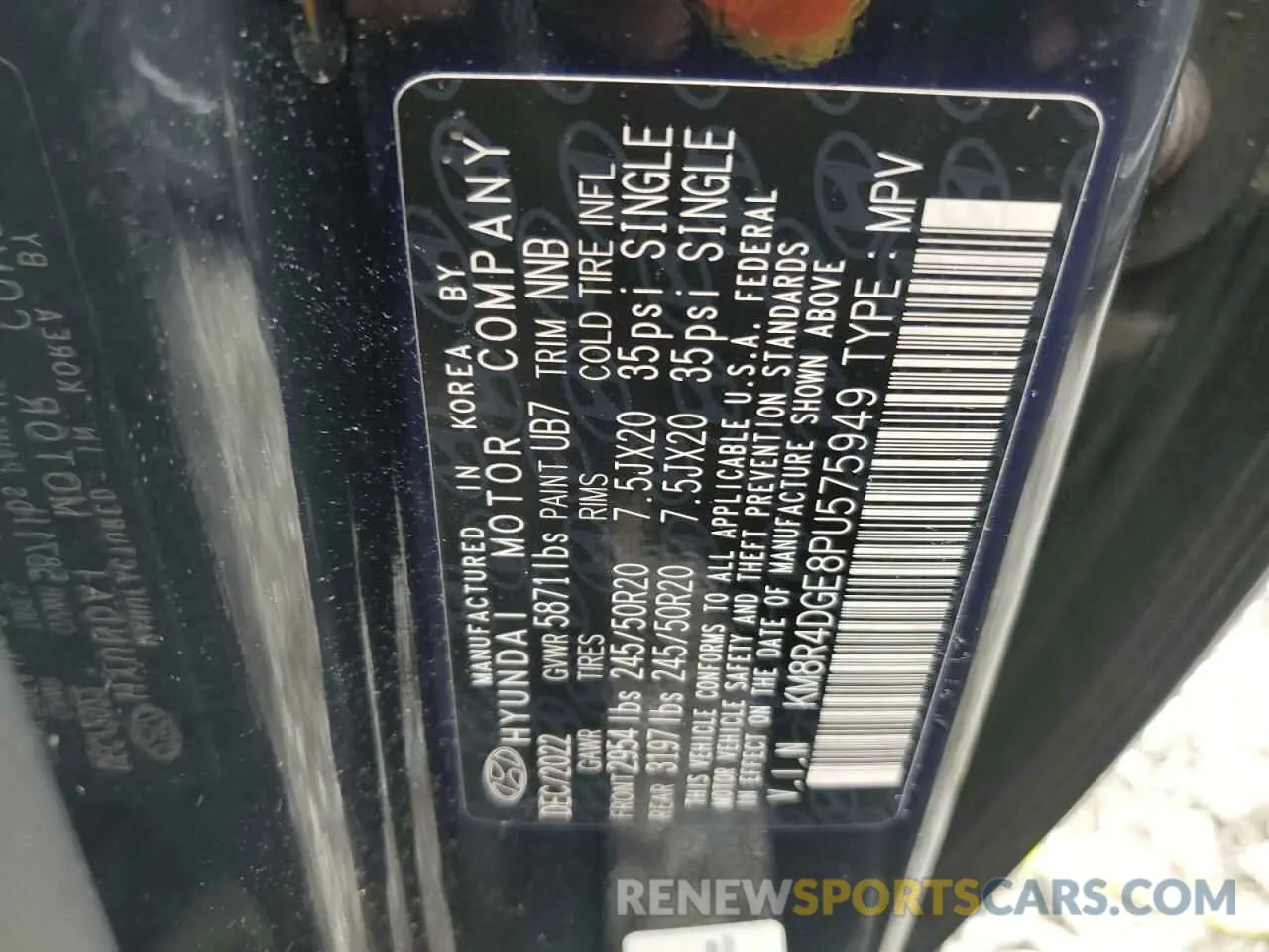 13 Photograph of a damaged car KM8R4DGE8PU575949 HYUNDAI PALISADE 2023
