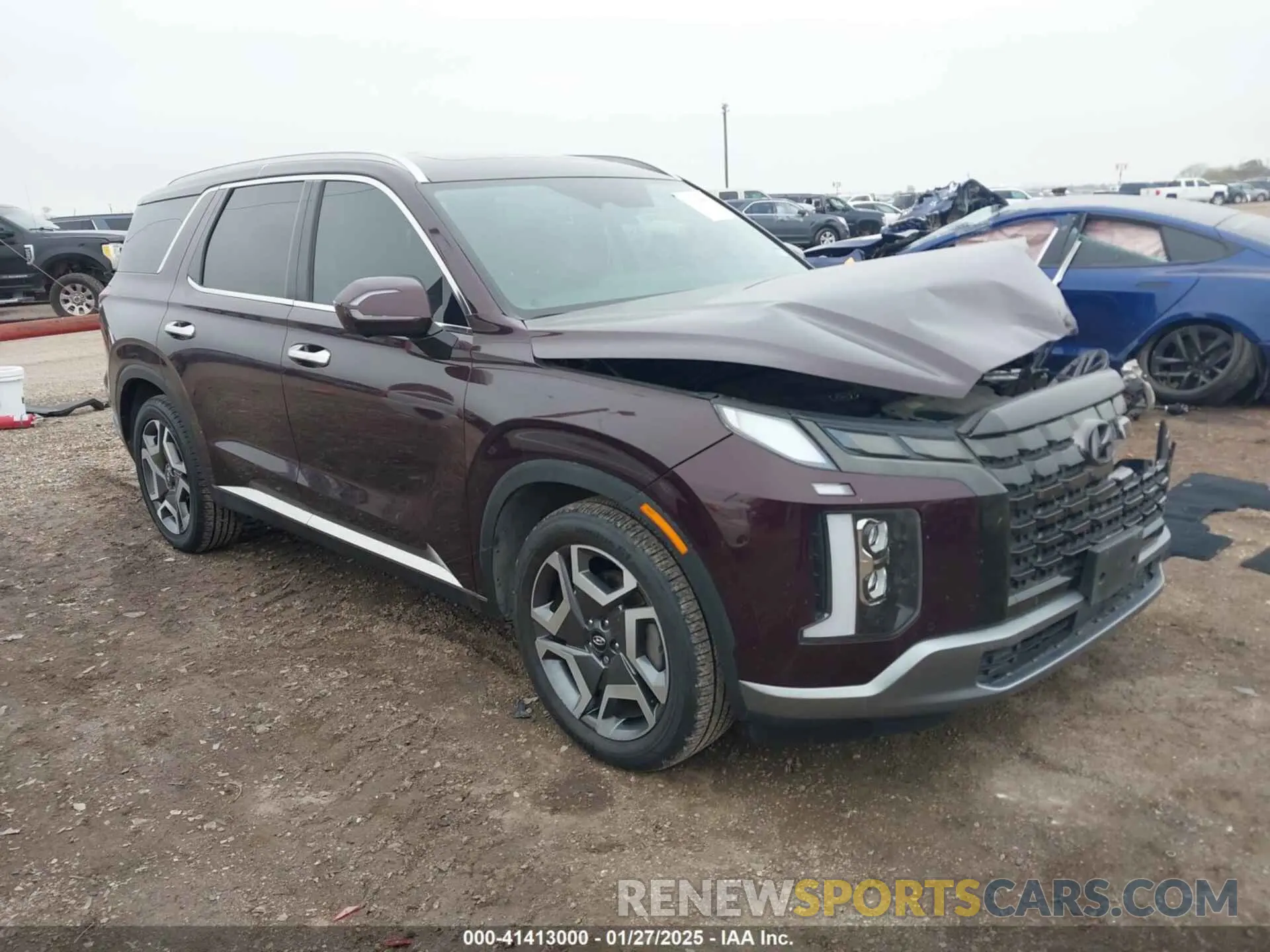 1 Photograph of a damaged car KM8R54GE0PU514155 HYUNDAI PALISADE 2023