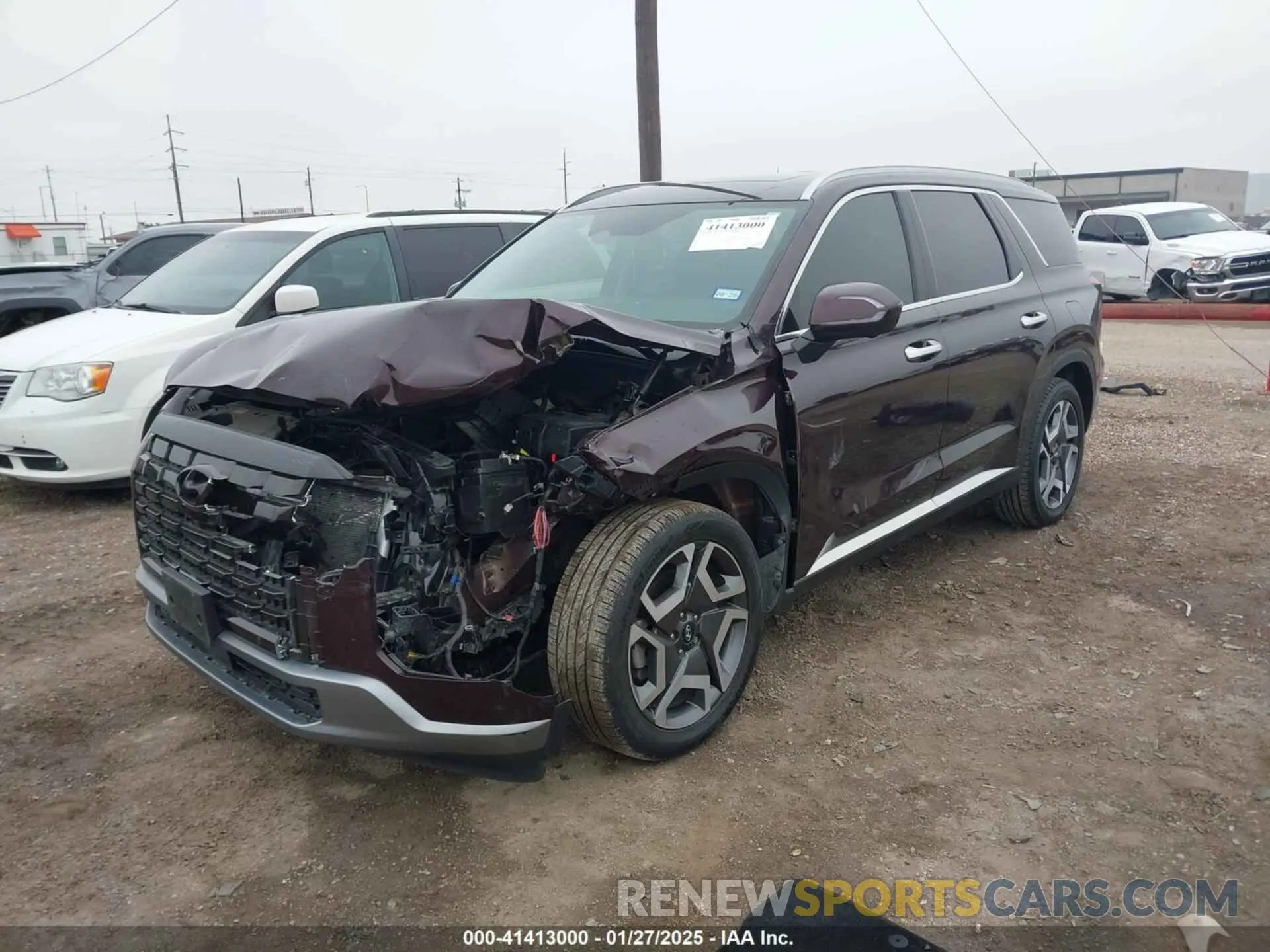 2 Photograph of a damaged car KM8R54GE0PU514155 HYUNDAI PALISADE 2023
